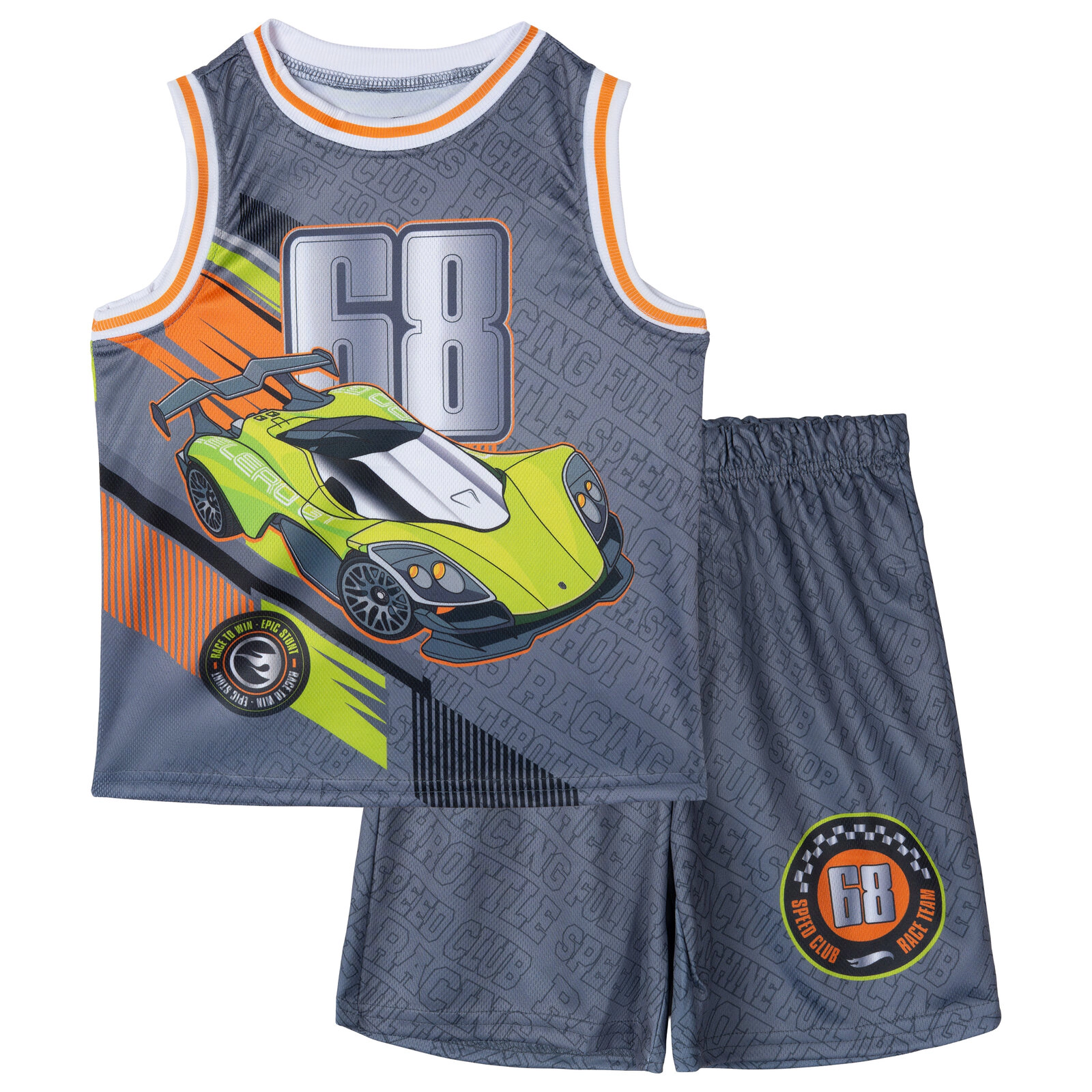 Hot Wheels Boys' Athletic 2-Piece Tank Top and Shorts Set