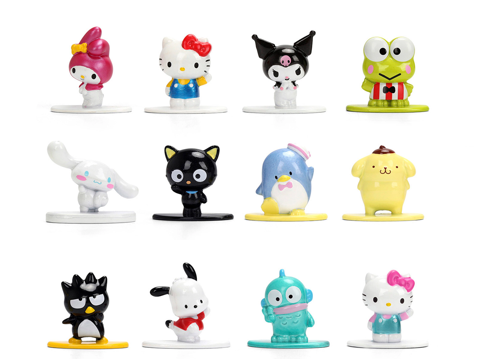 Jada Set of 12 Diecast Figures "Hello Kitty and Friends" Franchise "Nano Metalfigs" Series Diecast Models by Jada