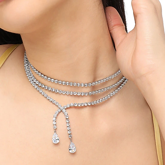 SOHI Women's Bling Multi-Layer Necklace