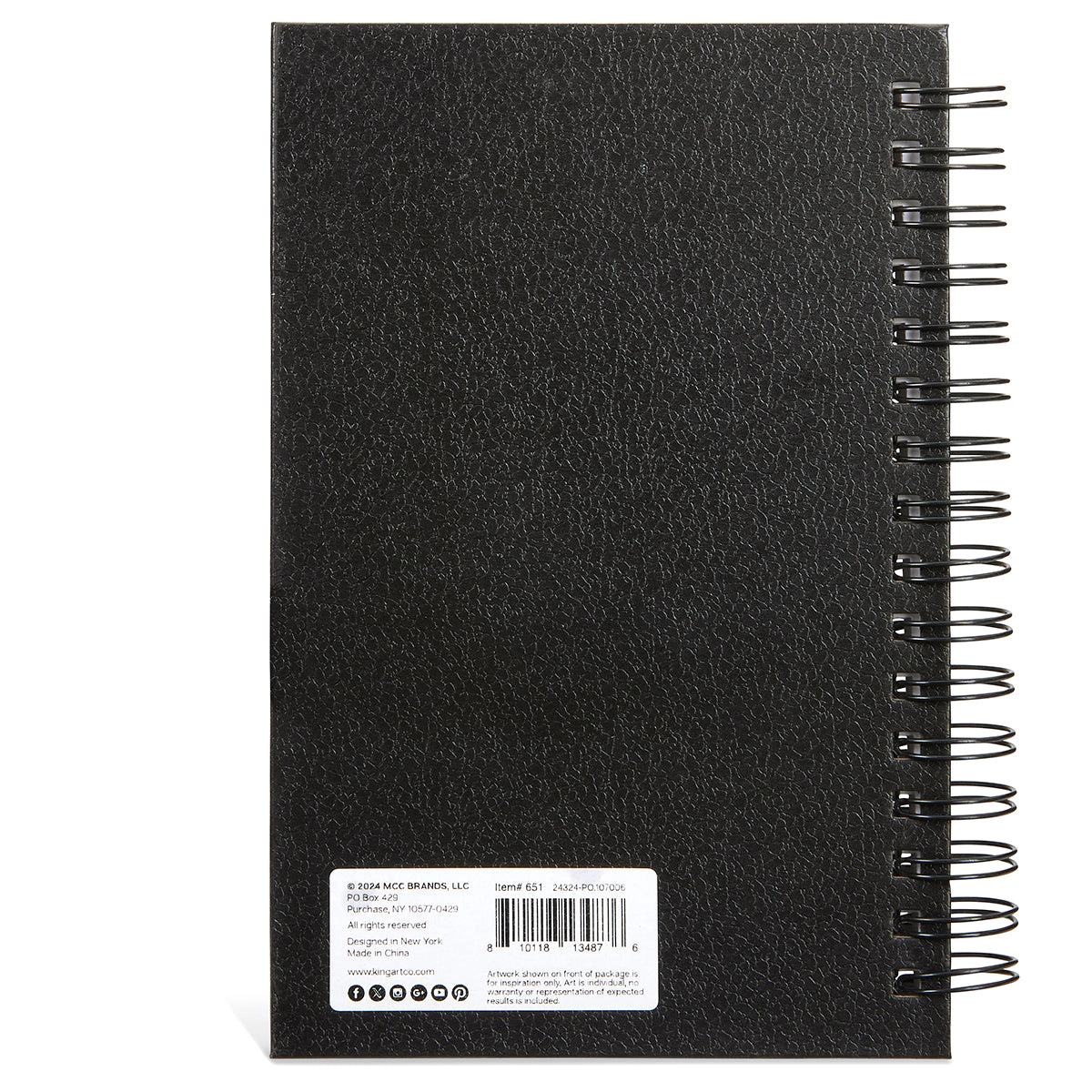 KINGART Hardcover Spiral Sketchbooks 5.5" x 8.5" - 2 Pack - 100 Sheets Each