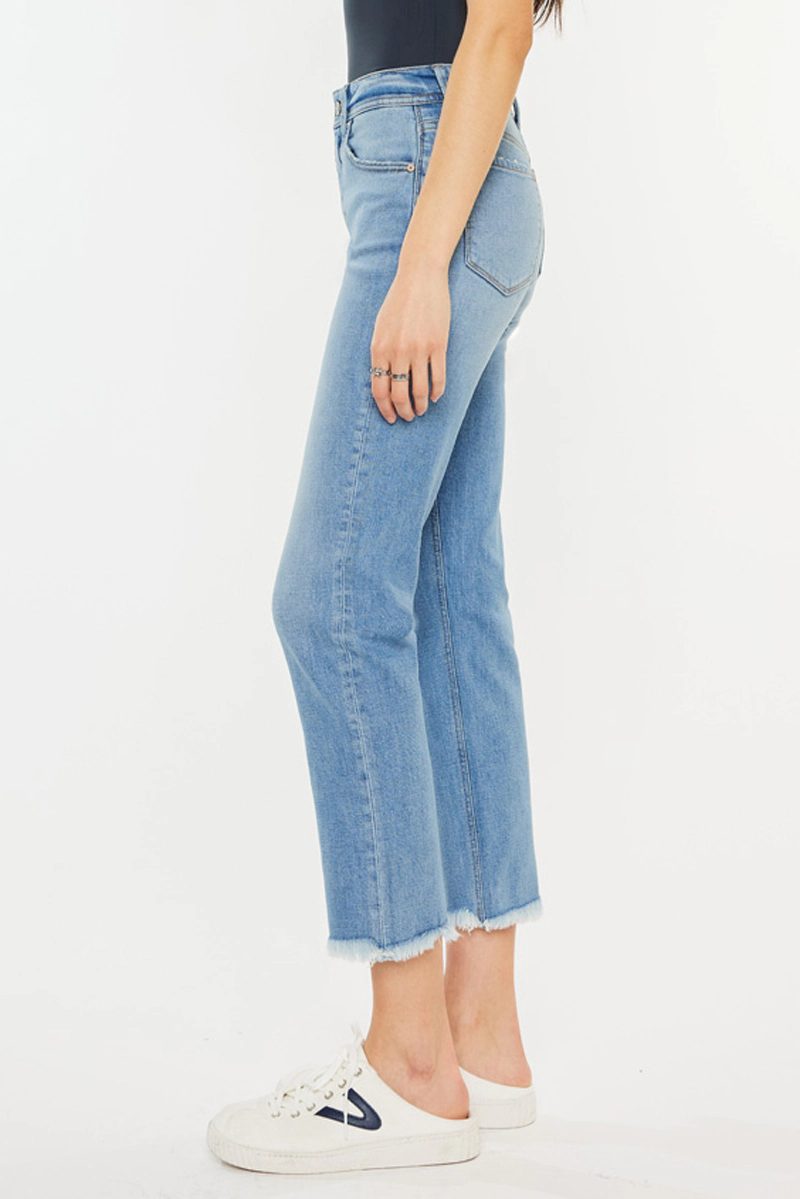 KanCan Women's Essentials High Rise Slim Straight Leg Jeans Nancy