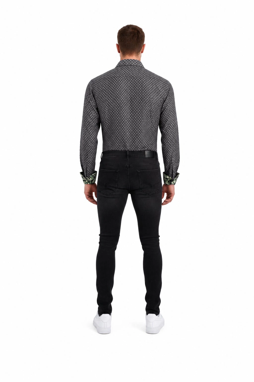Elie Balleh Slim Fit Mens Jacquard Dot Button-Down Shirt