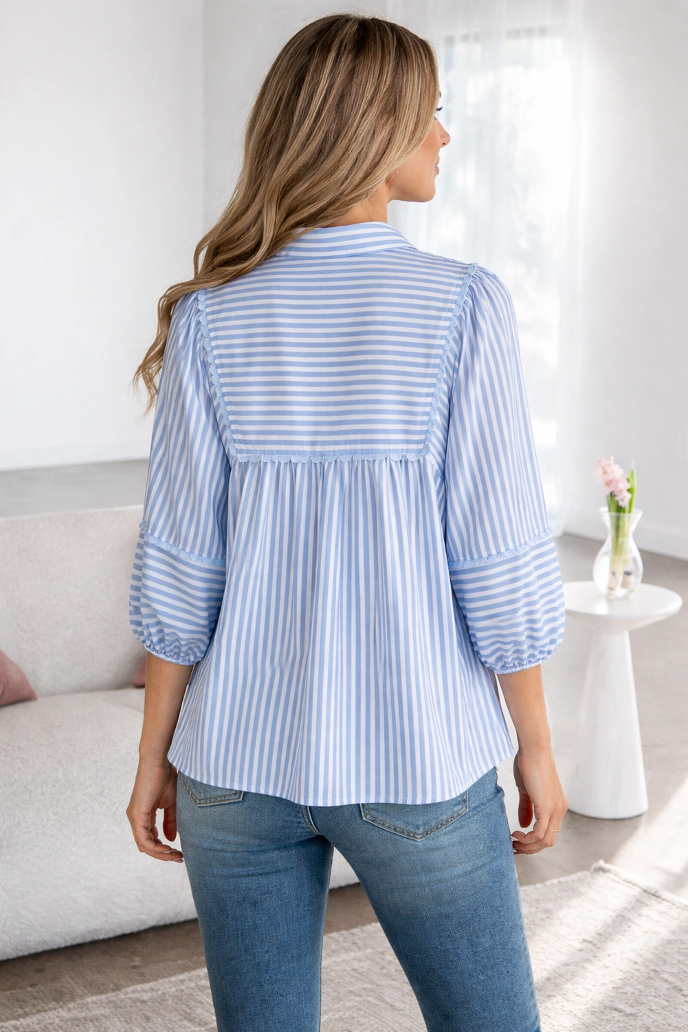 Threaded Pear Women's Kora Puff Sleeve Blouse