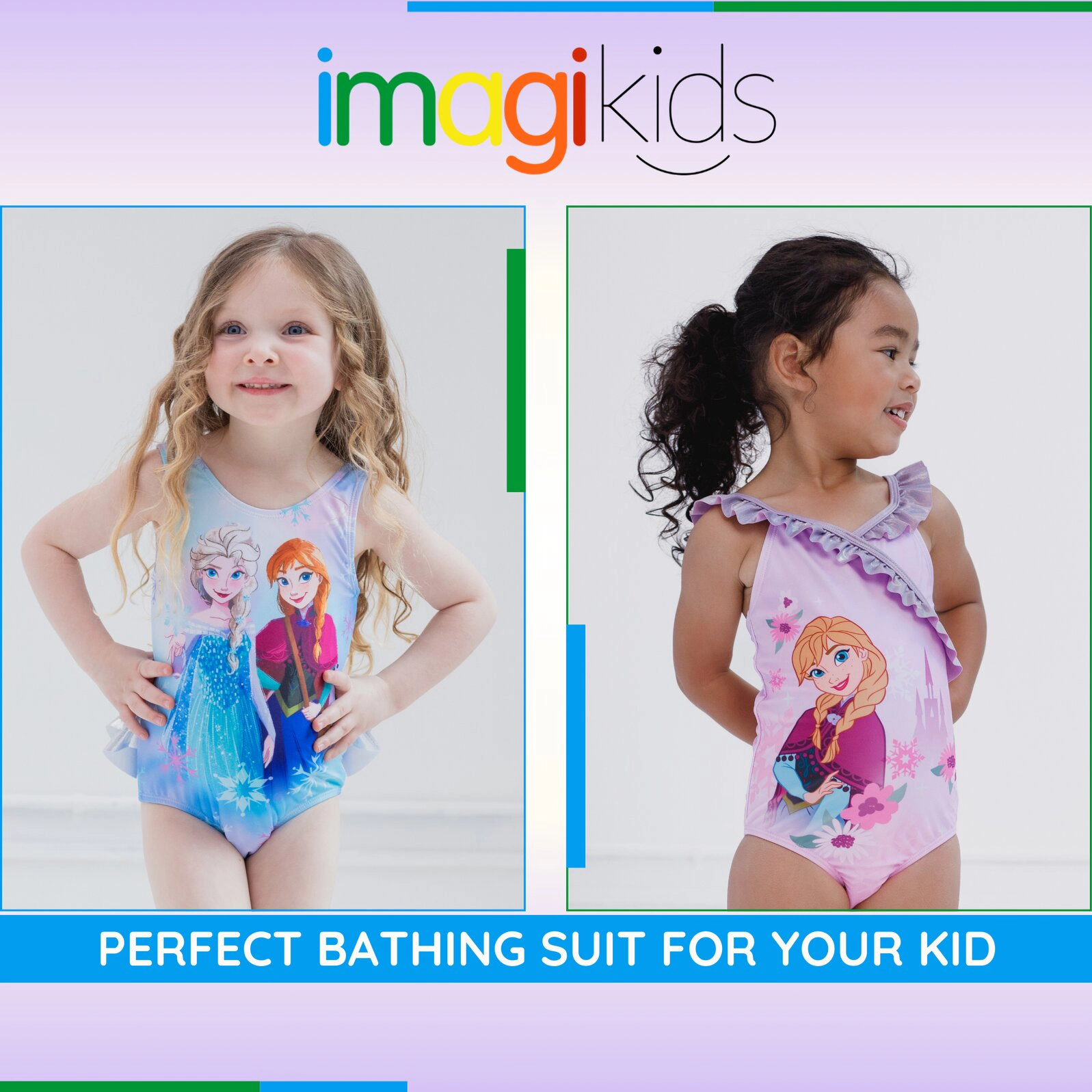 Disney Frozen Girls' Sleeveless One Piece Swimwear