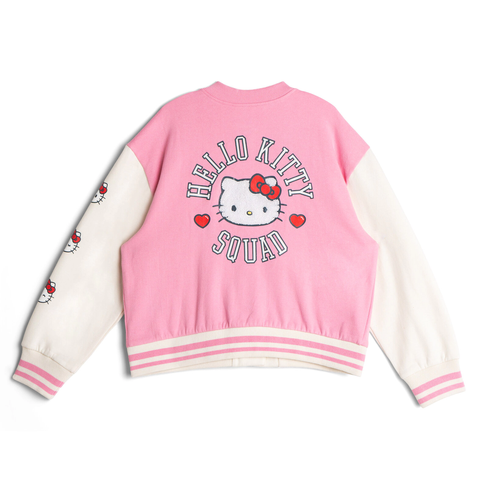Hello Kitty Girls' Fleece Varsity Jacket and Pants Set