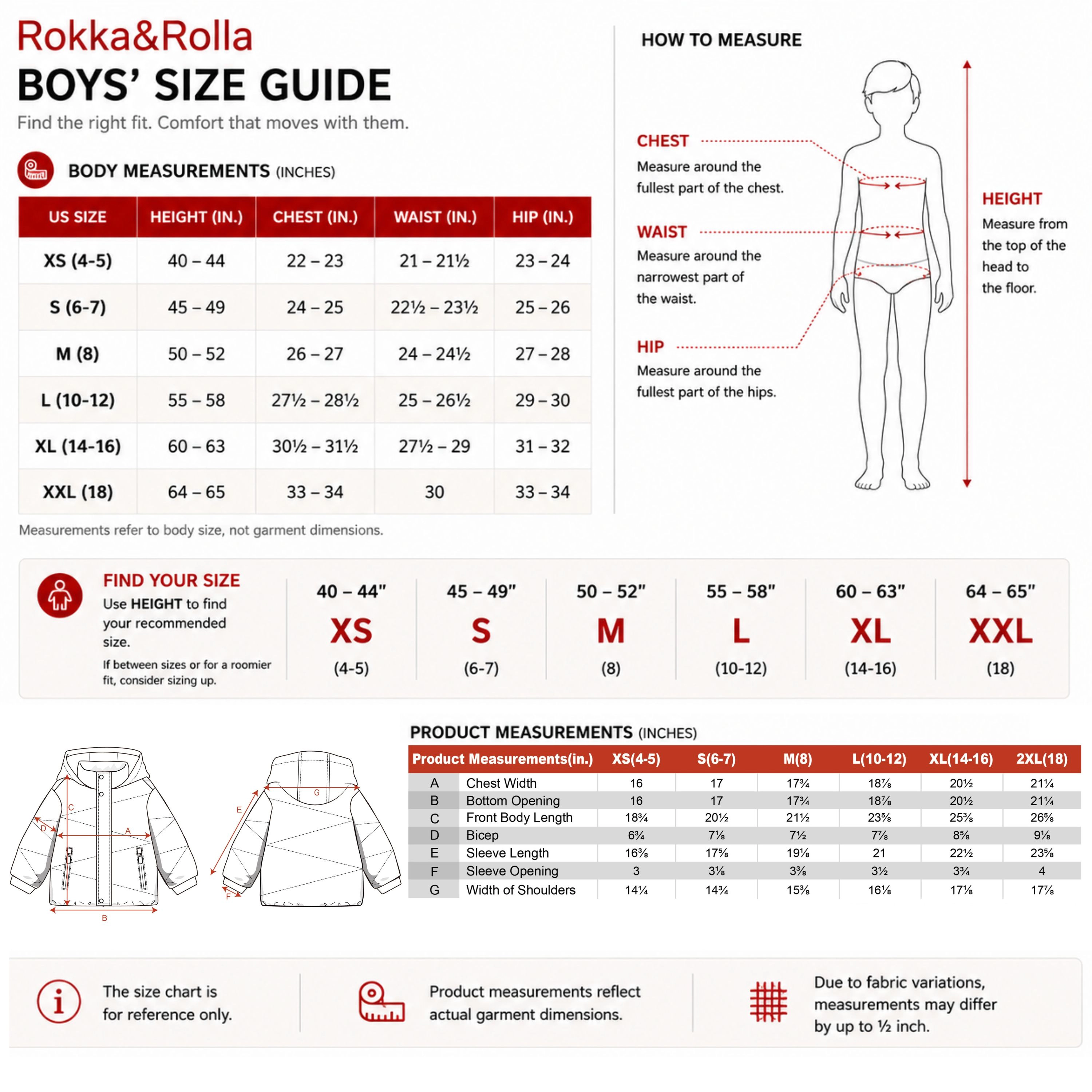 Rokka&Rolla Little & Big Kid Boys Hooded Puffer Jacket