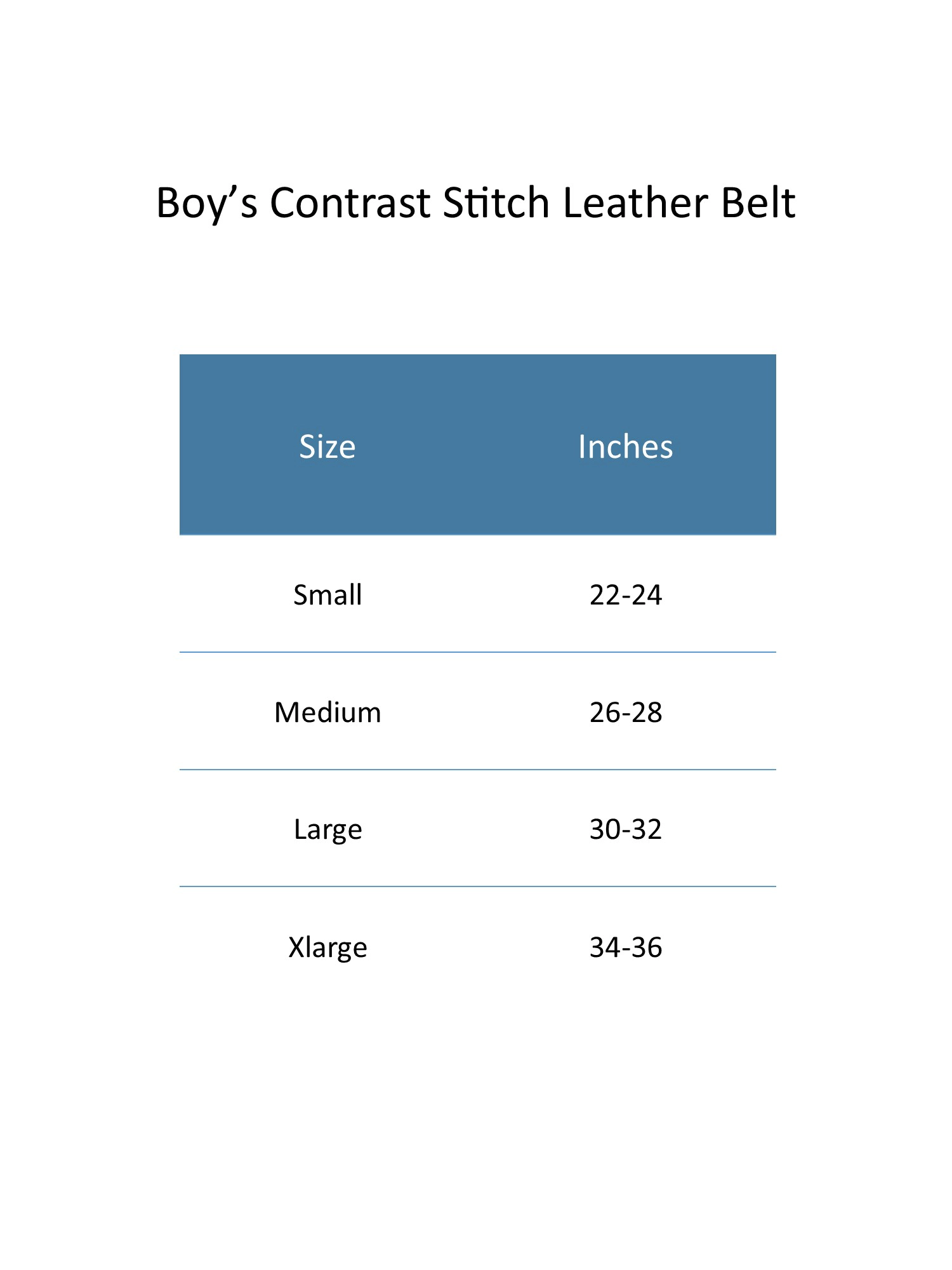 Stone Mountain Boy's Contrast Stitch Leather Casual Belt