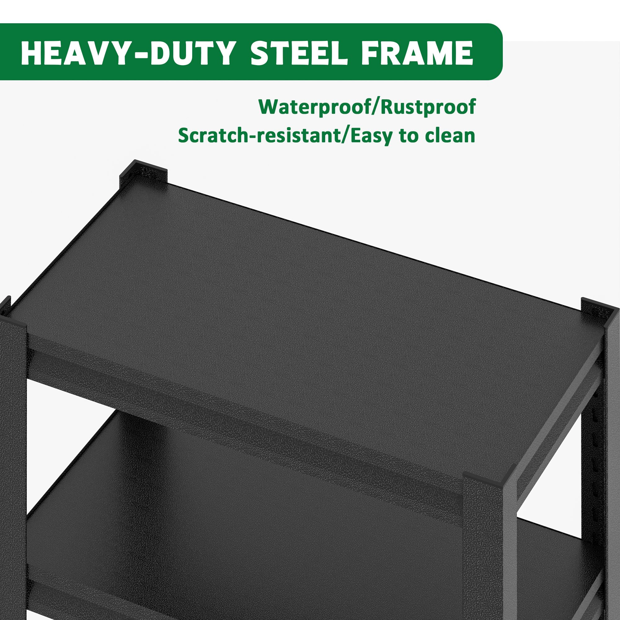 Flynama 3 Tier Fish Tank Stand 40-50 Gallon 34H x 18W in Adjustable Heavy Duty Aquarium Rack for Home and Office