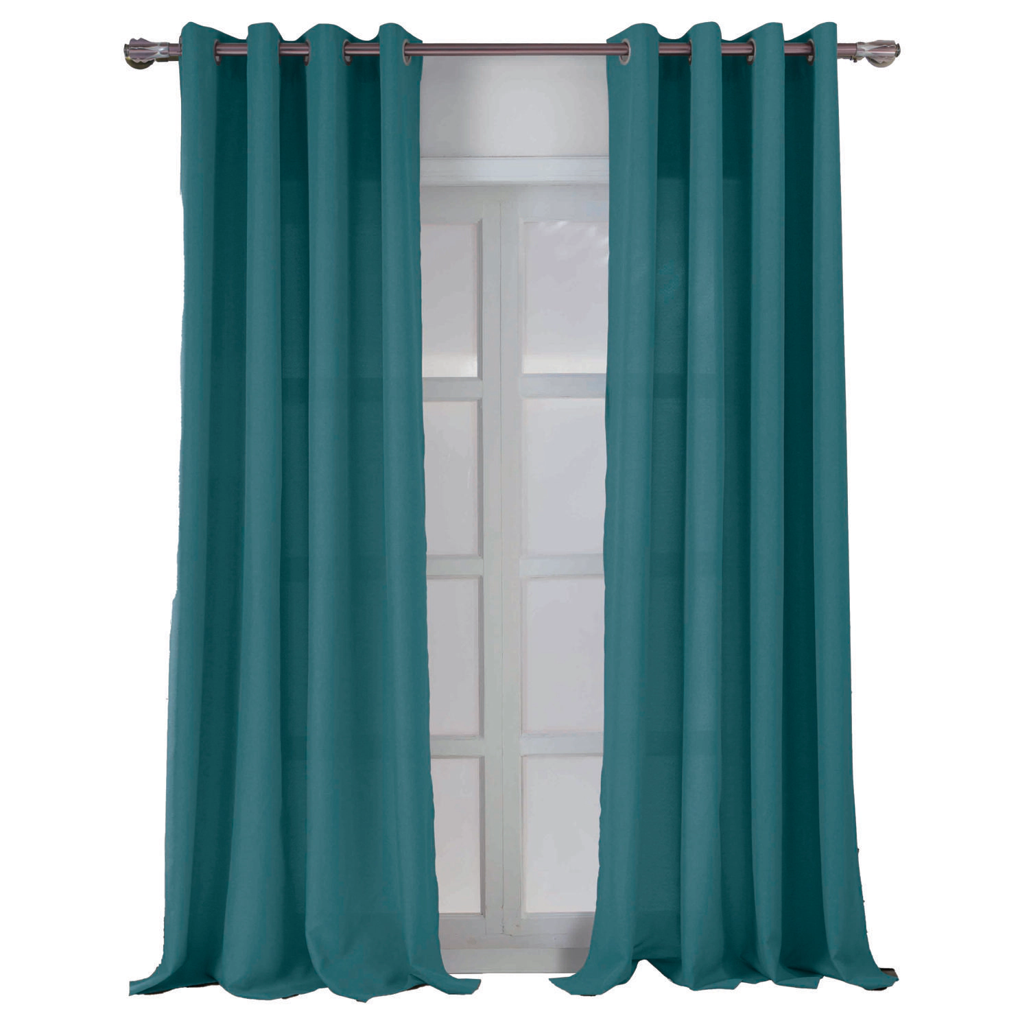 RT Designers Collection Cole Textured Grommet Room Darkening Curtain Panel 54" x 84" Teal