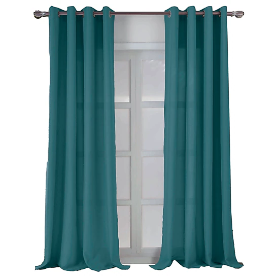 RT Designers Collection Cole Textured Grommet Room Darkening Curtain Panel 54" x 95" Teal