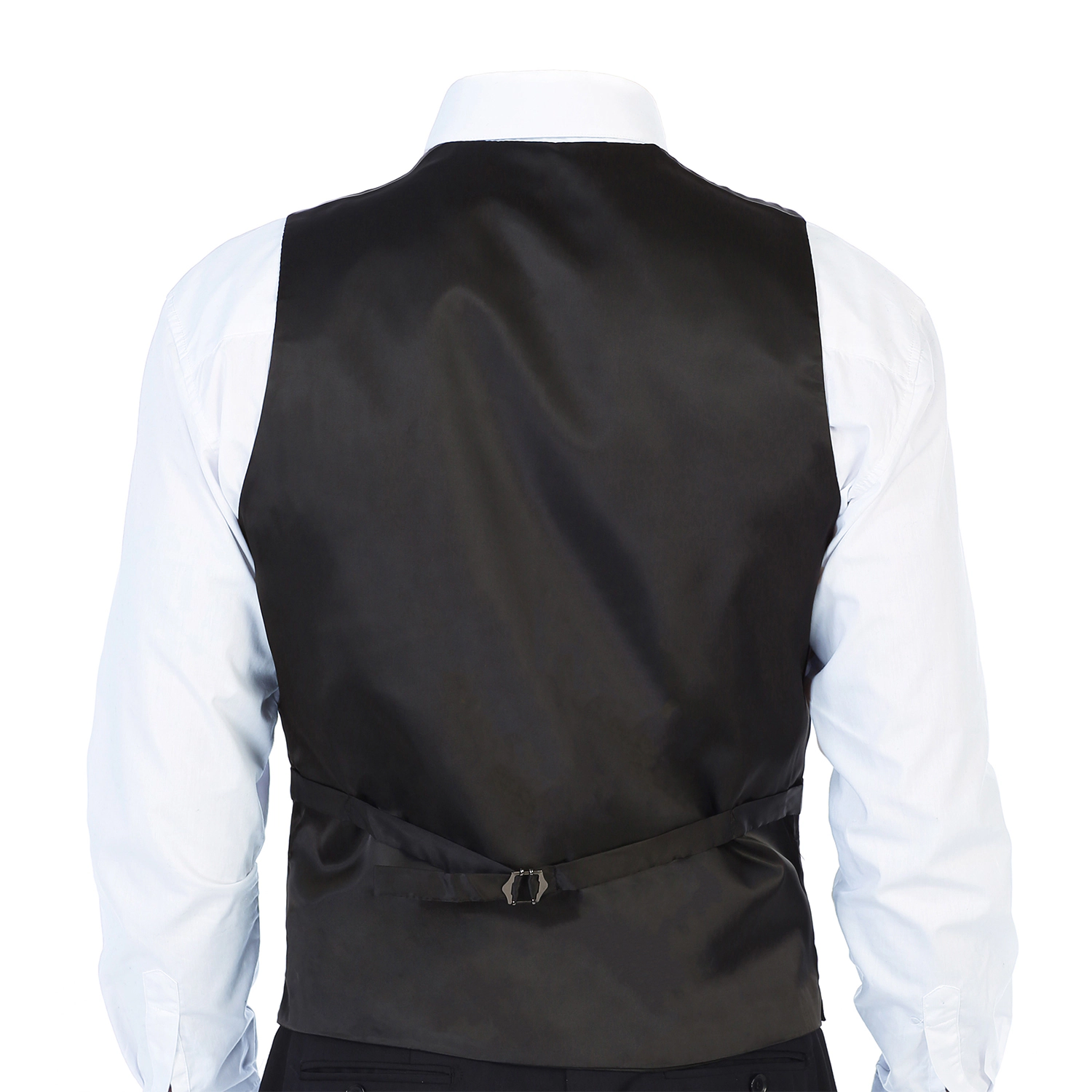 Gioberti Men's 5 Button Formal Wool Blend Tweed Pin Stripe Vest