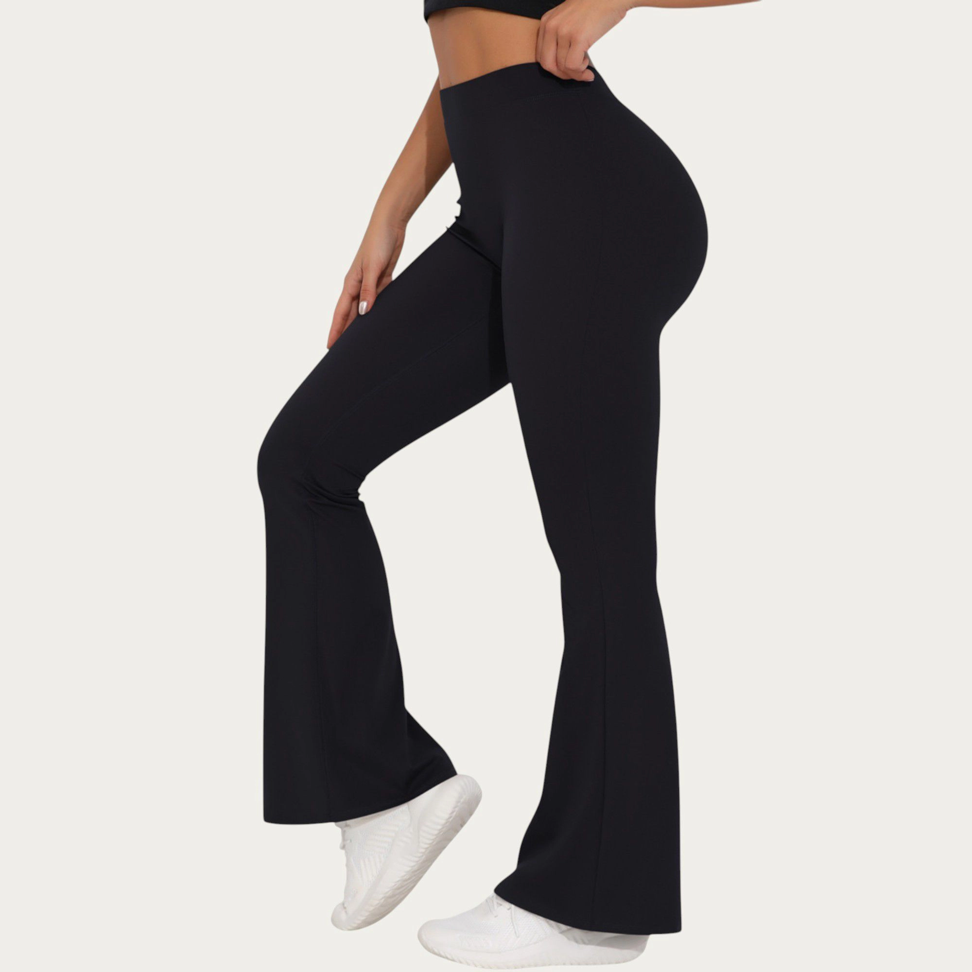 Anna-Kaci Active Women's High Waist Flare Leg Yoga Pants with Stretch Fit and Contoured Waistband