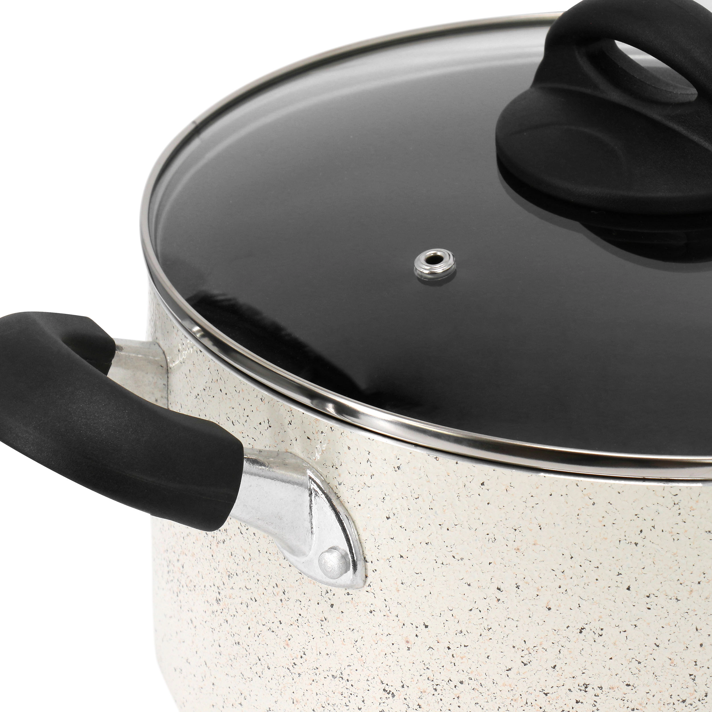 Oster Clairborne 6 Quart Aluminum Nonstick Dutch Oven with Lid in Sand