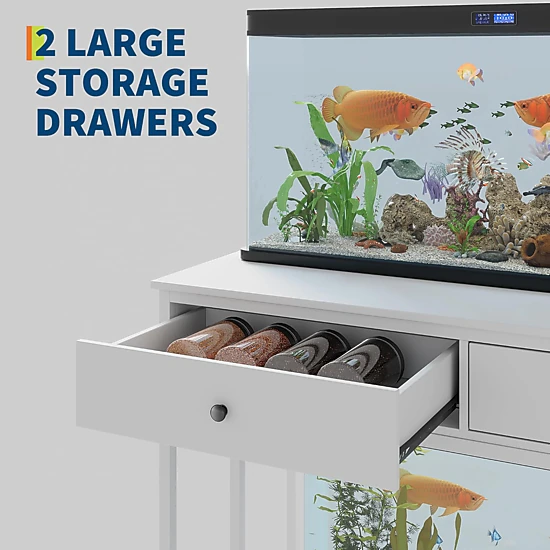 BebreezChic Fish Tank Stand with Power Outlet, 40-50 Gallon Metal ...