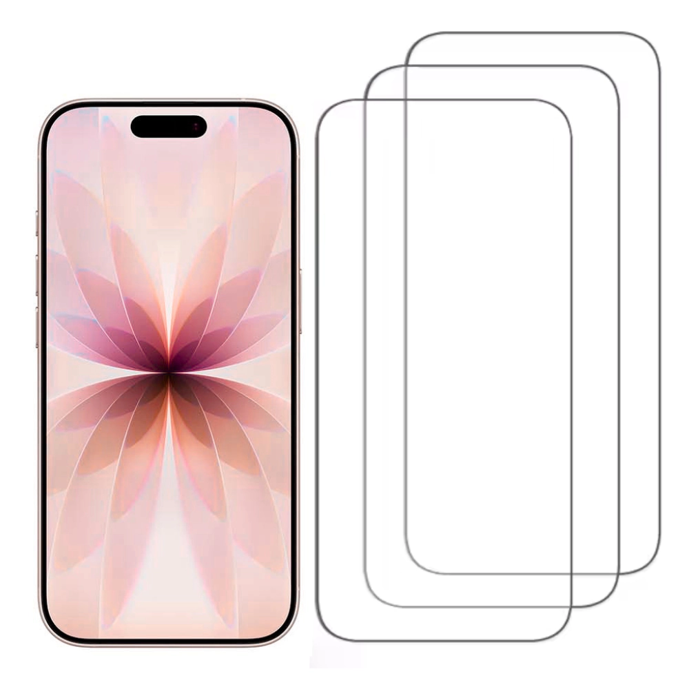 Qixxronics for iPhone 17 / 17 Pro Screen Protector HD Clear Glass Film Protector for iPhone 17 [3-Pack]