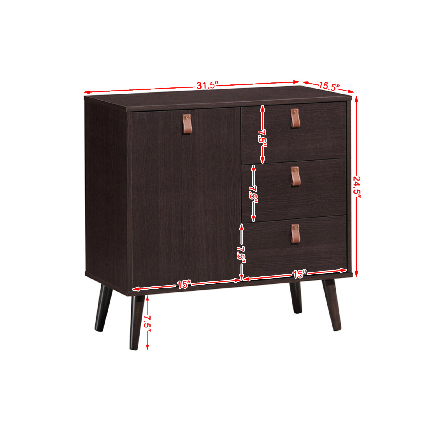 Hivvago Storage Console featuring a 3-Drawer Design for Display Use