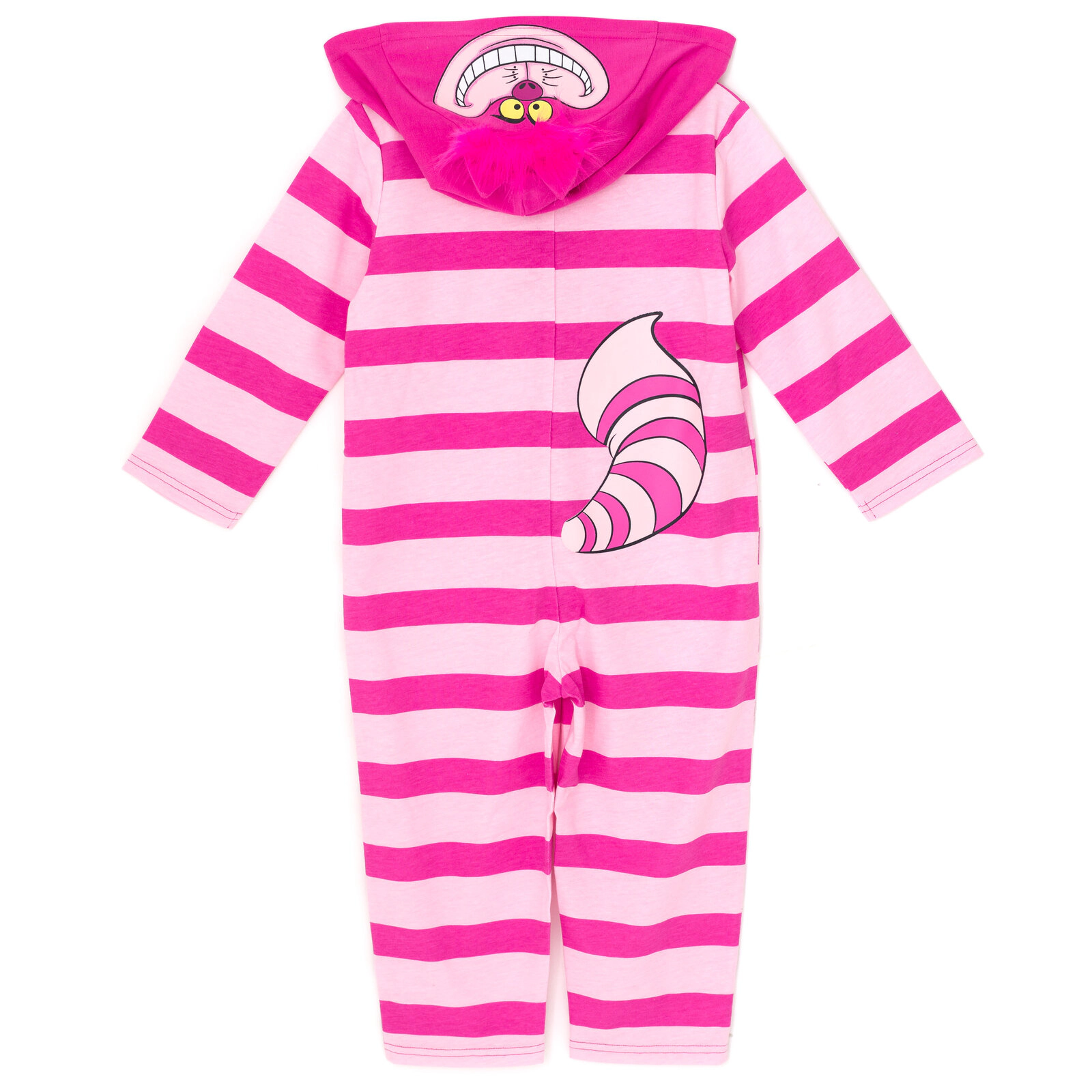 Disney Alice Wonderland Cheshire Cat Cosplay Hooded Coverall