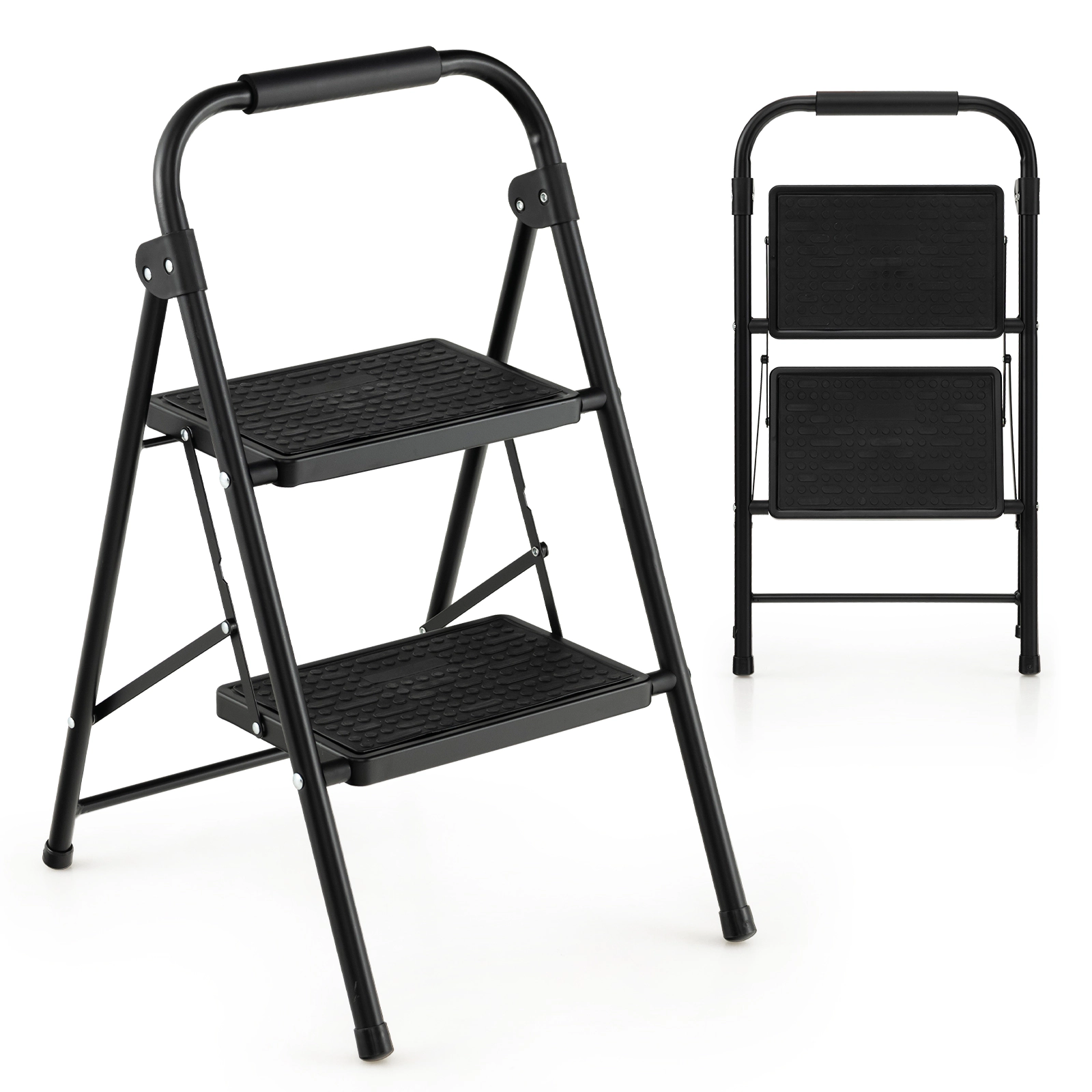 LJG 2-Step/3-Step Ladder with Wide Anti-Slip Pedal-2-Step