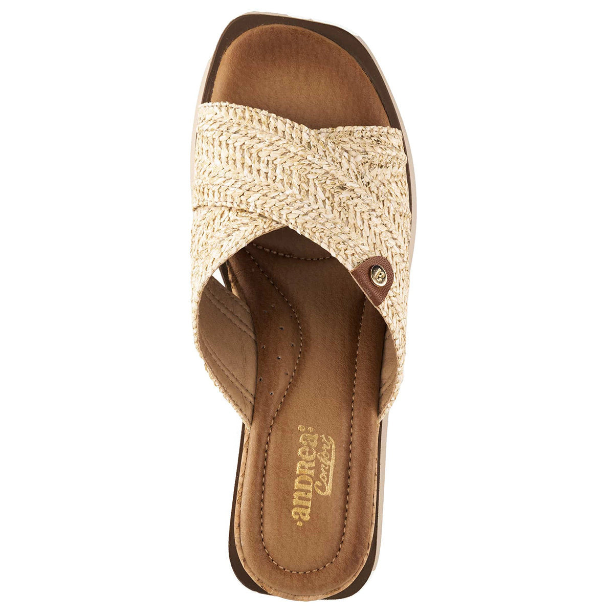 Andrea Womens Criss Cross Platform Wedge Sandals