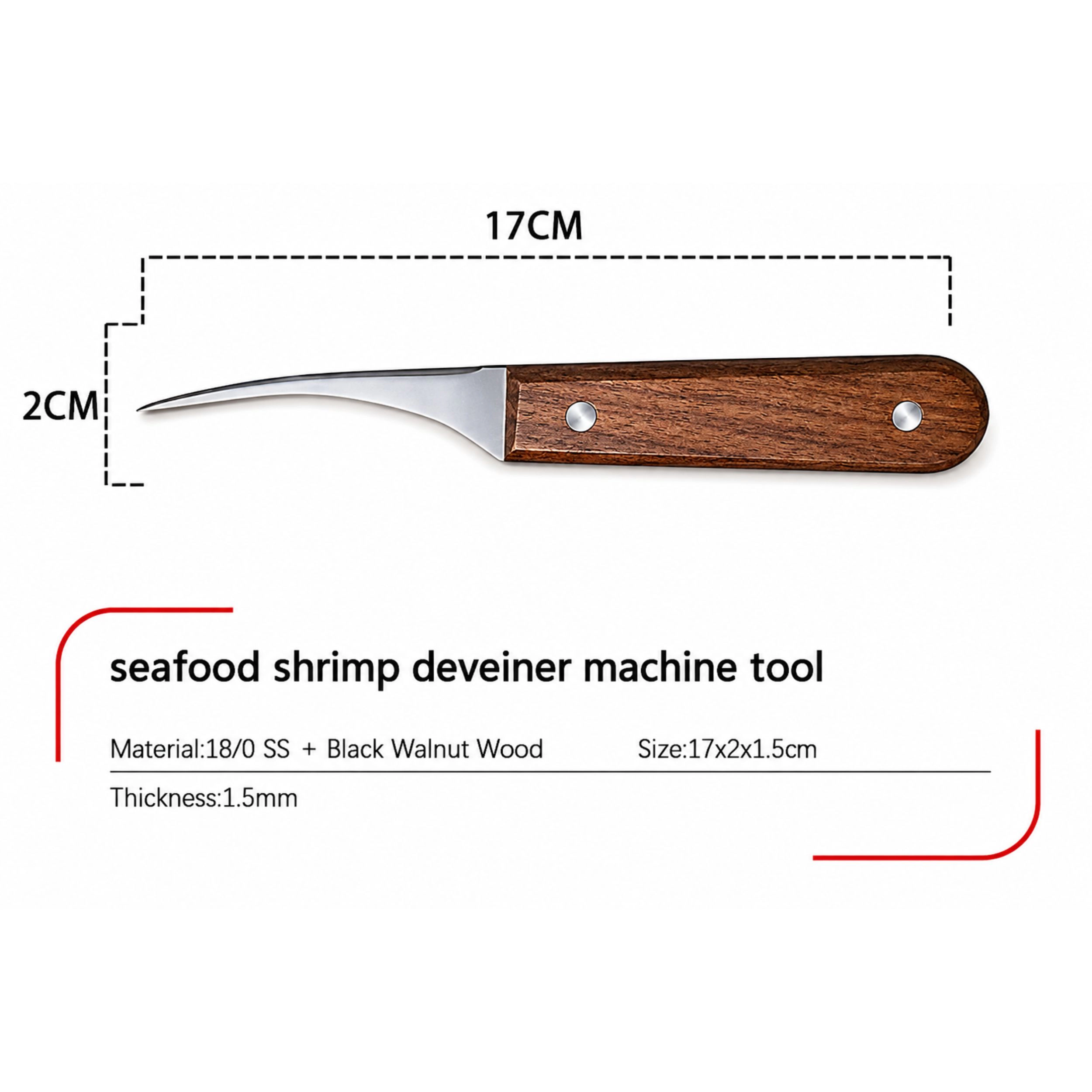 Home Collection Pack of 2 Stainless Steel Shrimp Peeler & Deveiner Tool Set