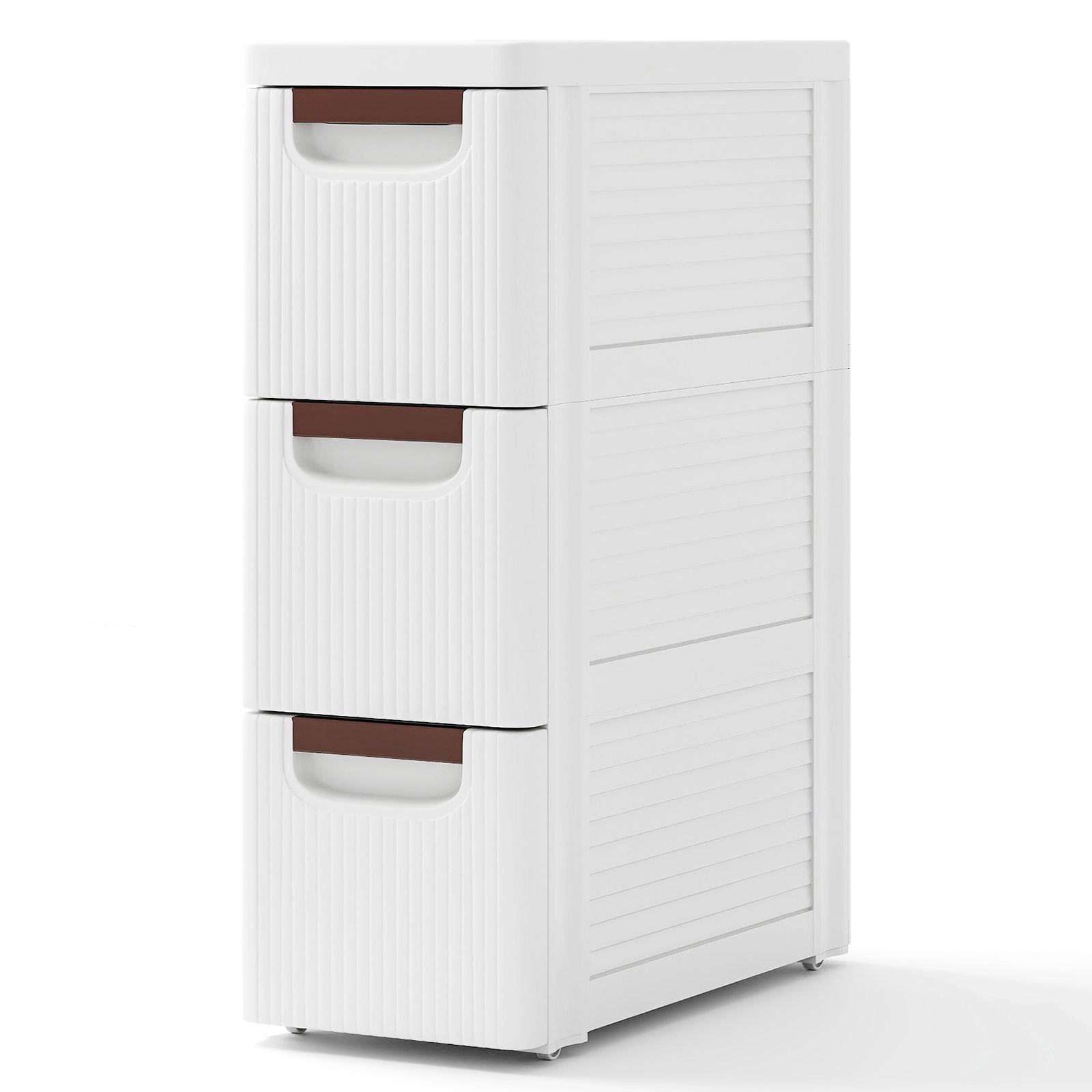 SlickBlue Narrow Rolling Plastic Storage Cabinet