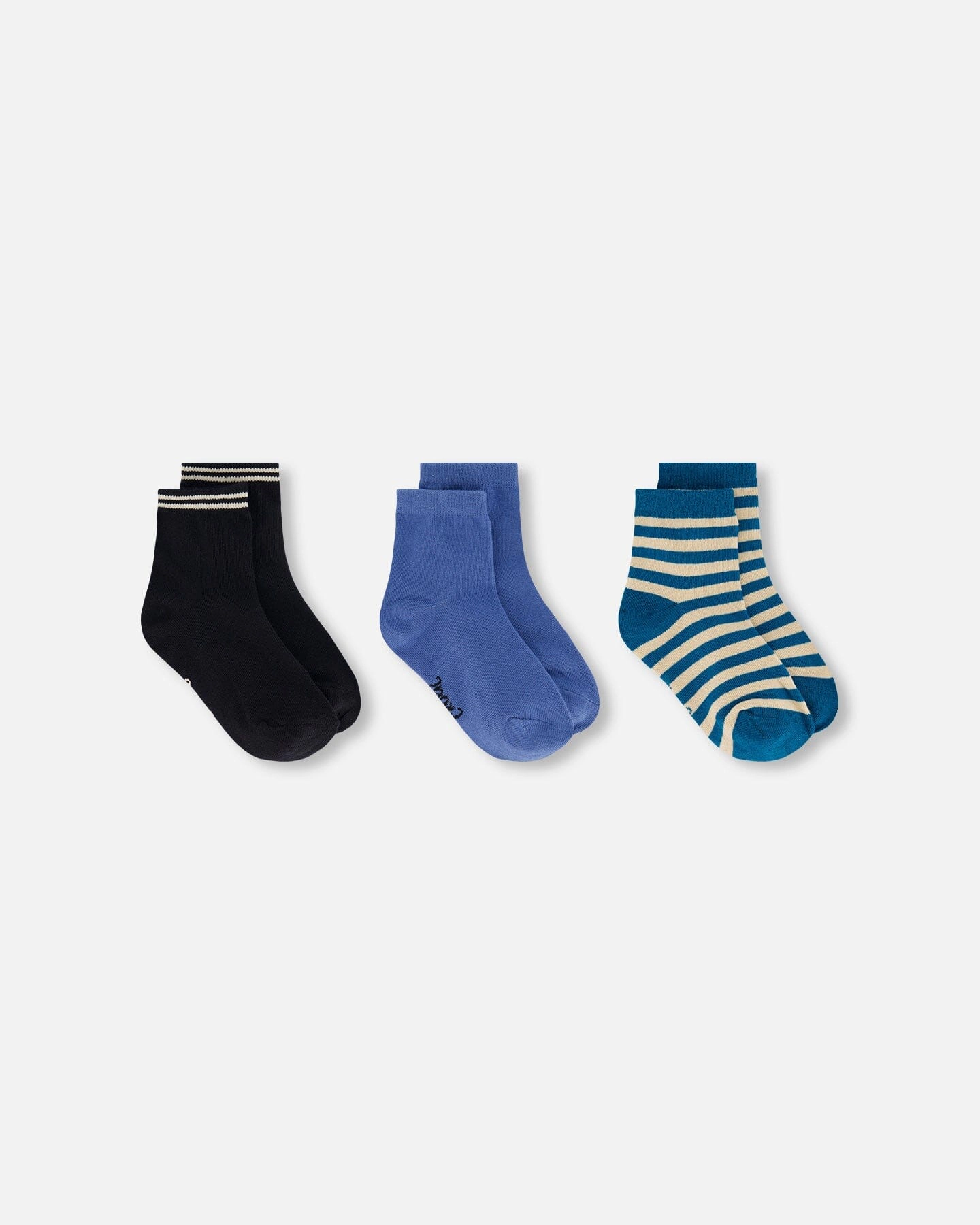 Deux par Deux Boys Socks (3 Pairs) Set Striped