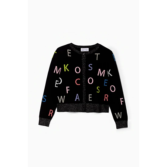 Rockets of Awesome Word Scramble Shimmer Cardigan for Girls
