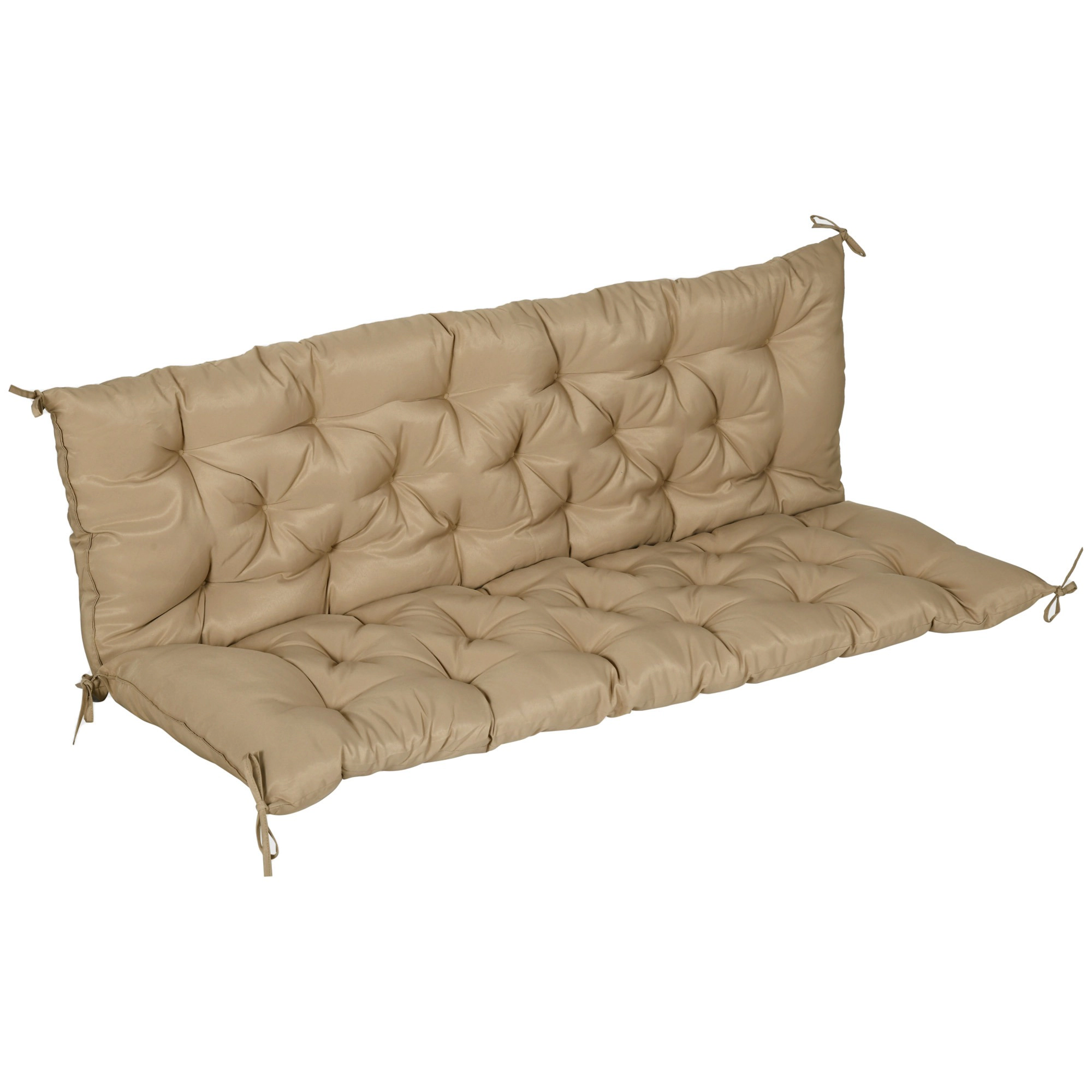 HONGGE 59" x 38" Tufted Bench Cushion for Outdoor Furniture, 3-Seater Replacement Swing Chair, Patio Sofa/Couch