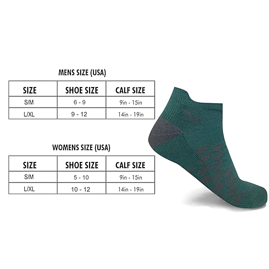 Extreme Fit High Energy Targeted Ankle Compression Socks - 6 Pair