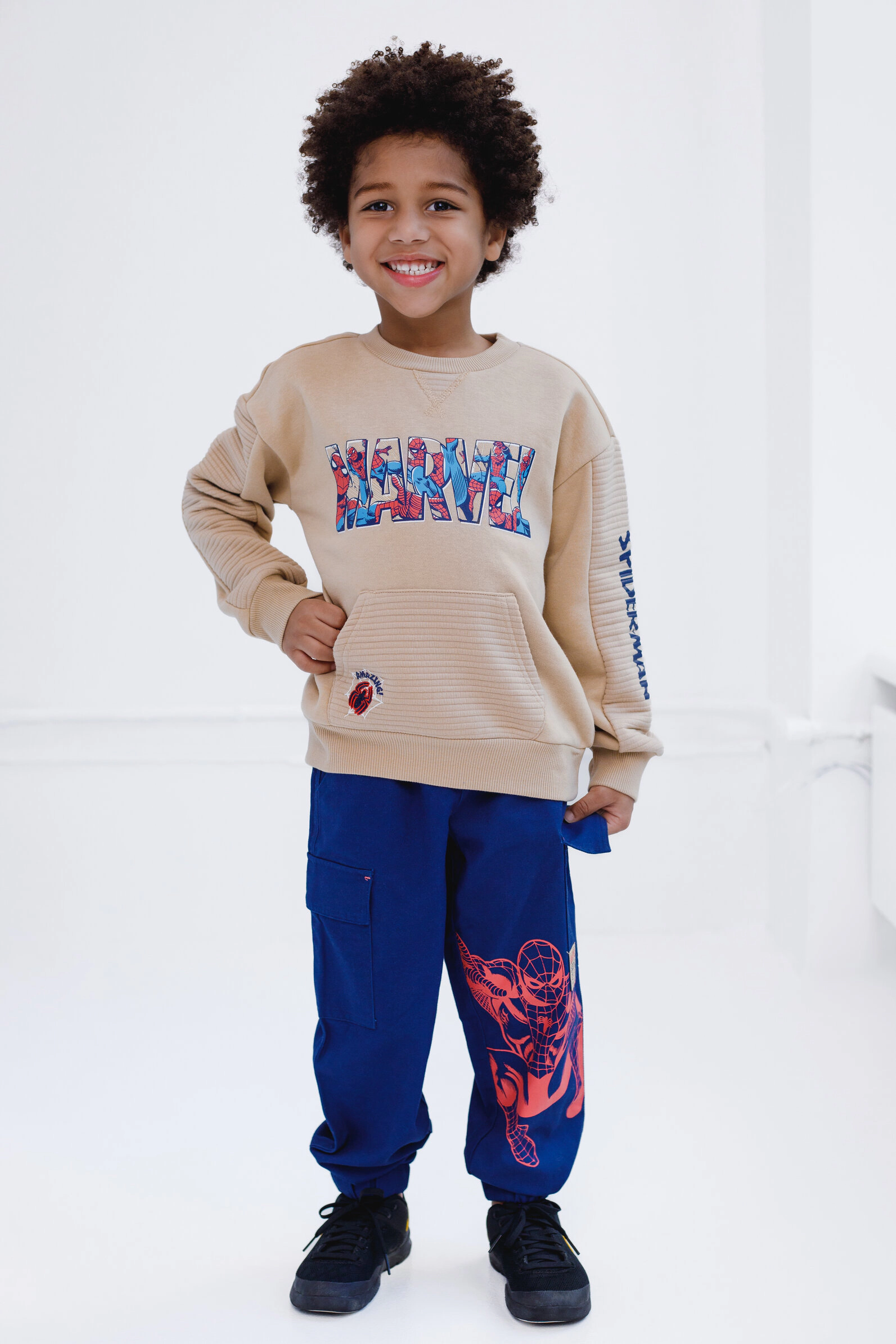 Marvel Spider-Man Boys' 2-Piece Fleece Sweatshirt and Pants Set