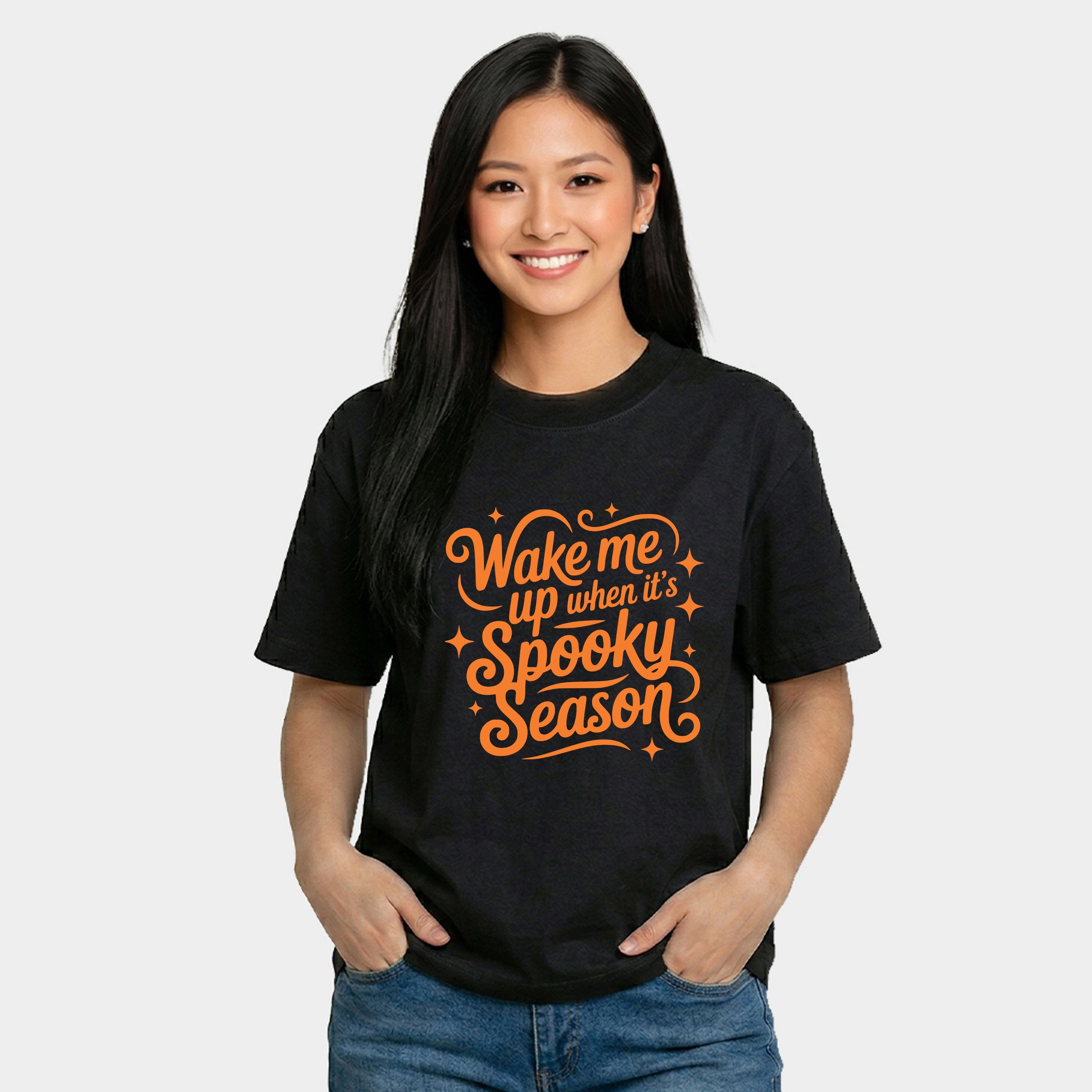 Simply Sage Market - Women's Relaxed Boxy Tee Wake Me Up When It's Spooky Season