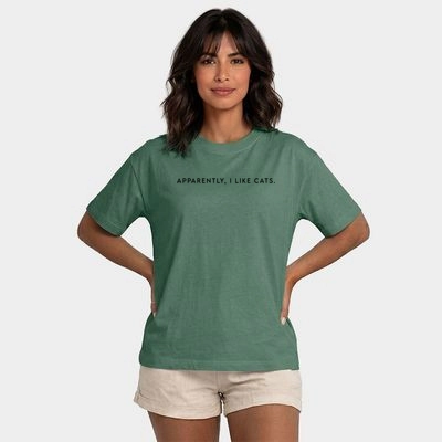 Simply Sage Market - Apparently, I Like Cats Women's Relaxed Boxy Tee