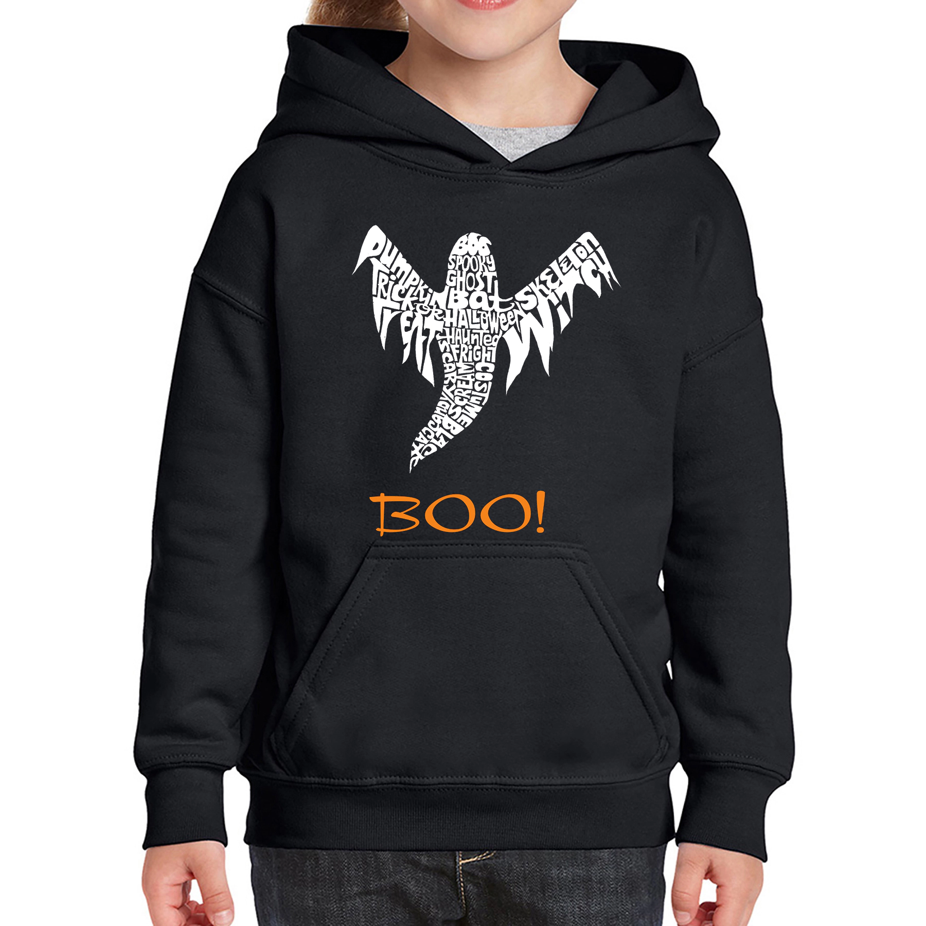 LA Pop Art Girls Word Hoodie - Halloween Ghost