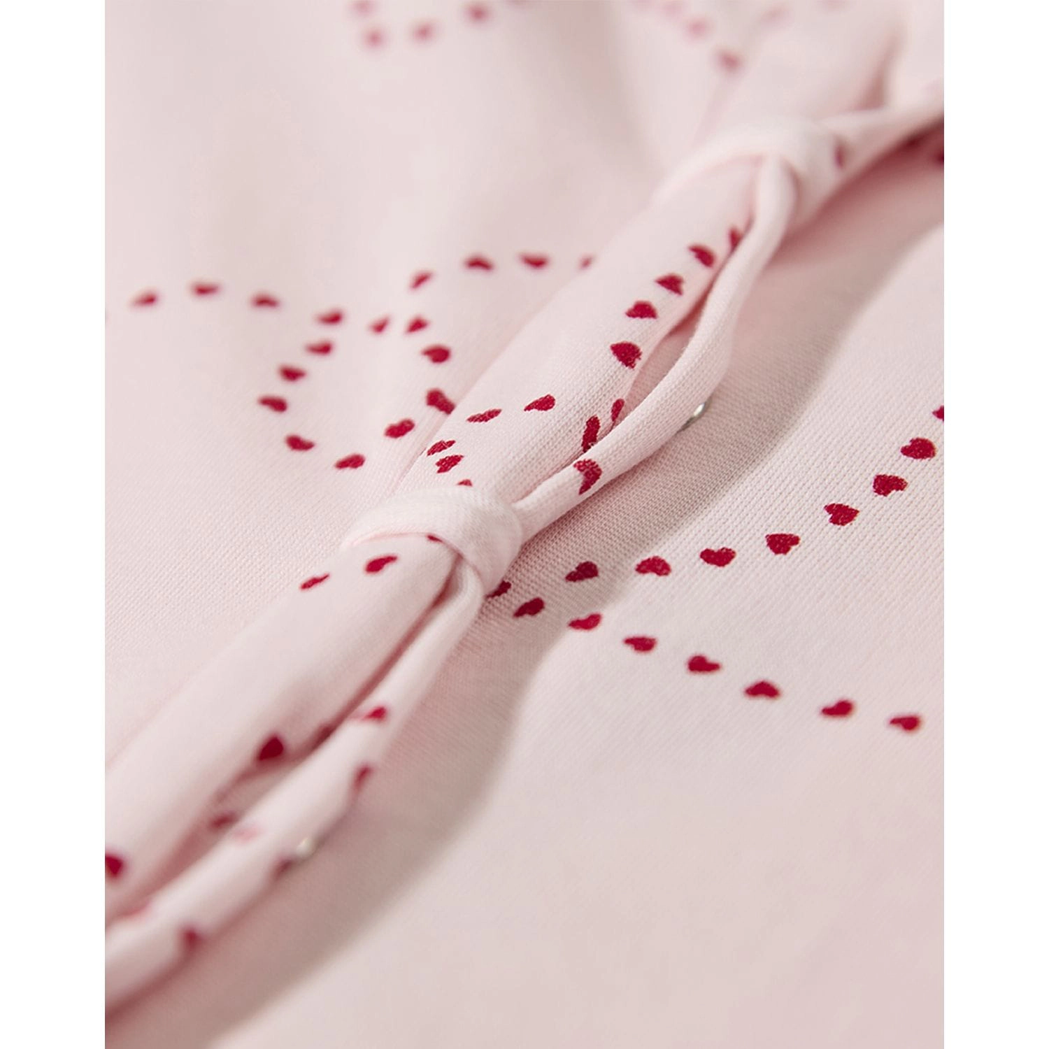 MeMoi Baby Girls "Entangled Hearts" 100% Cotton Front-Snap Footie