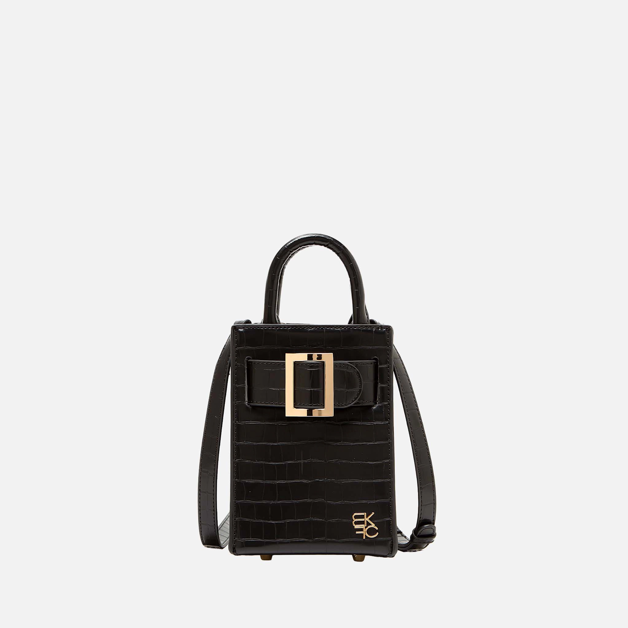 MKF Collection by Mia K Shannon Mini Crossbody Bag - Croc Embossed Vegan Leather