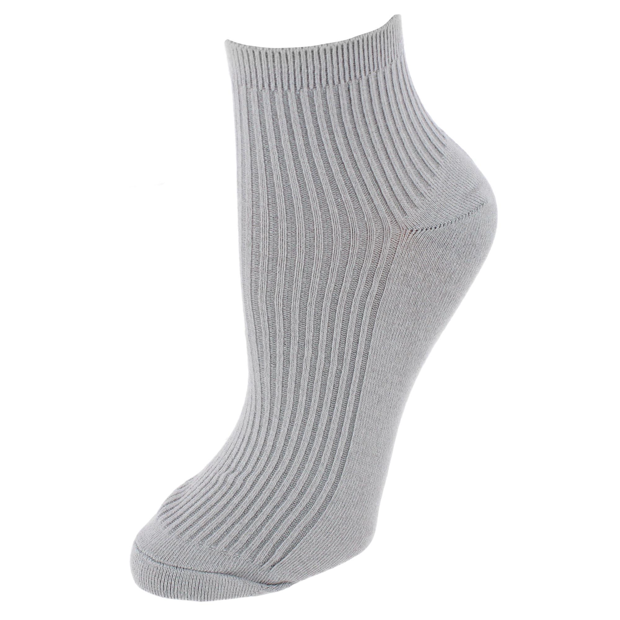 Gold Toe Women's Quarter Lenght Ribbed Comfort Seams Socks (6 Pairs)