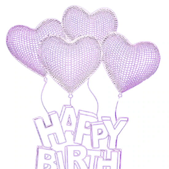 Home Collection 3D Happy Birthday LED Night Light, 7-Color Changing