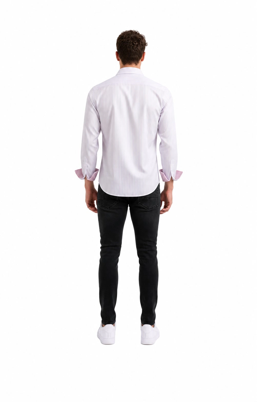 Elie Balleh Slim Fit Mens Striped Button-Down Shirt