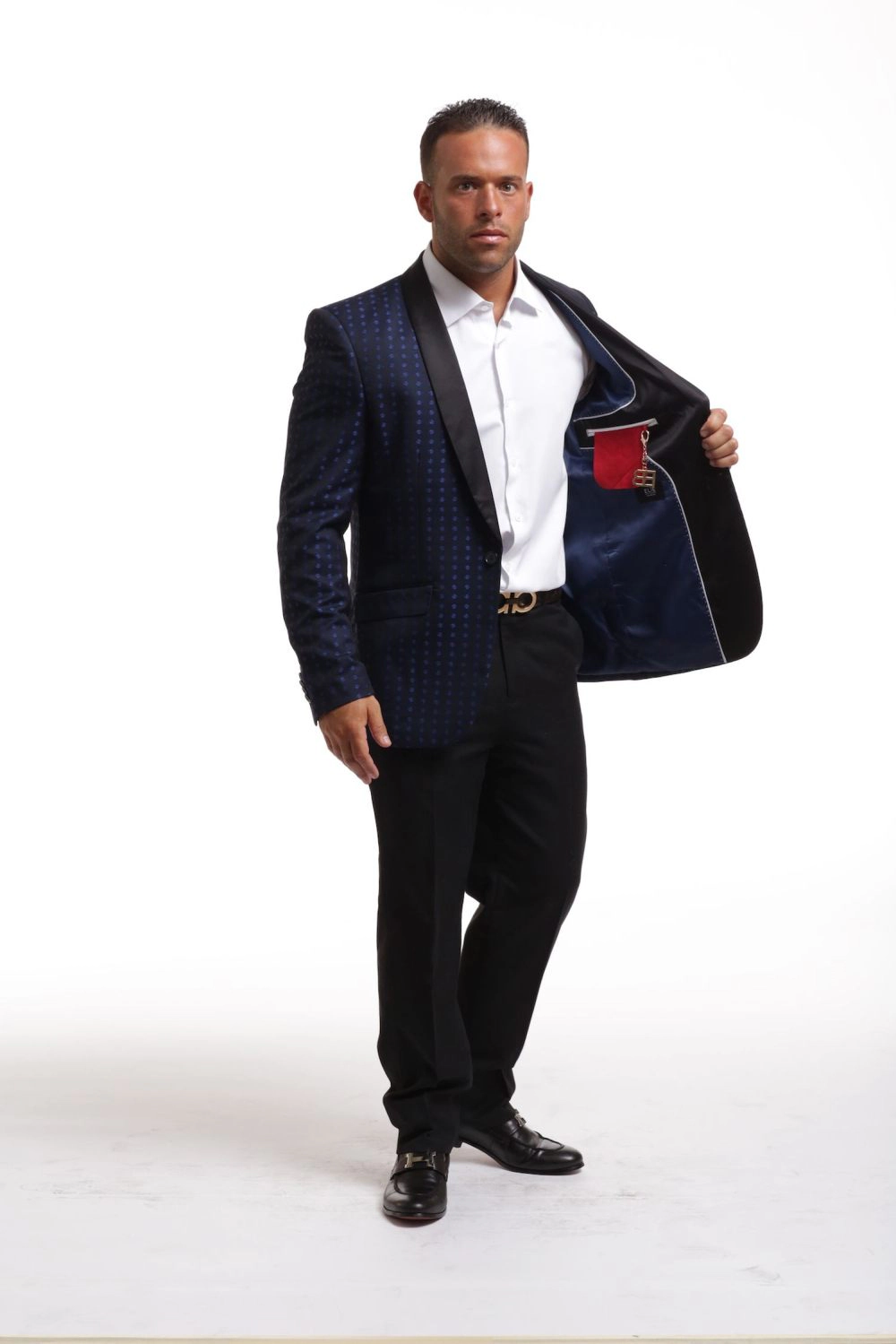 Elie Balleh Men's Slim Fit Jacquard Blazer 's