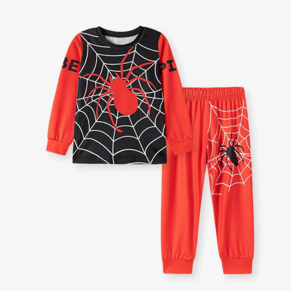 MyKids-USA Spider & Web Kids Pajama Set – Long Sleeve Shirt and Pants, Fun Cartoon Design