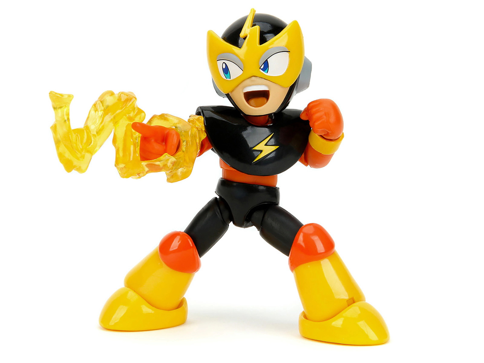 Jada Elec Man 4.5" Moveable Figure with Accessories and Alternate Head and Hands "Mega Man" (1987) Video Game