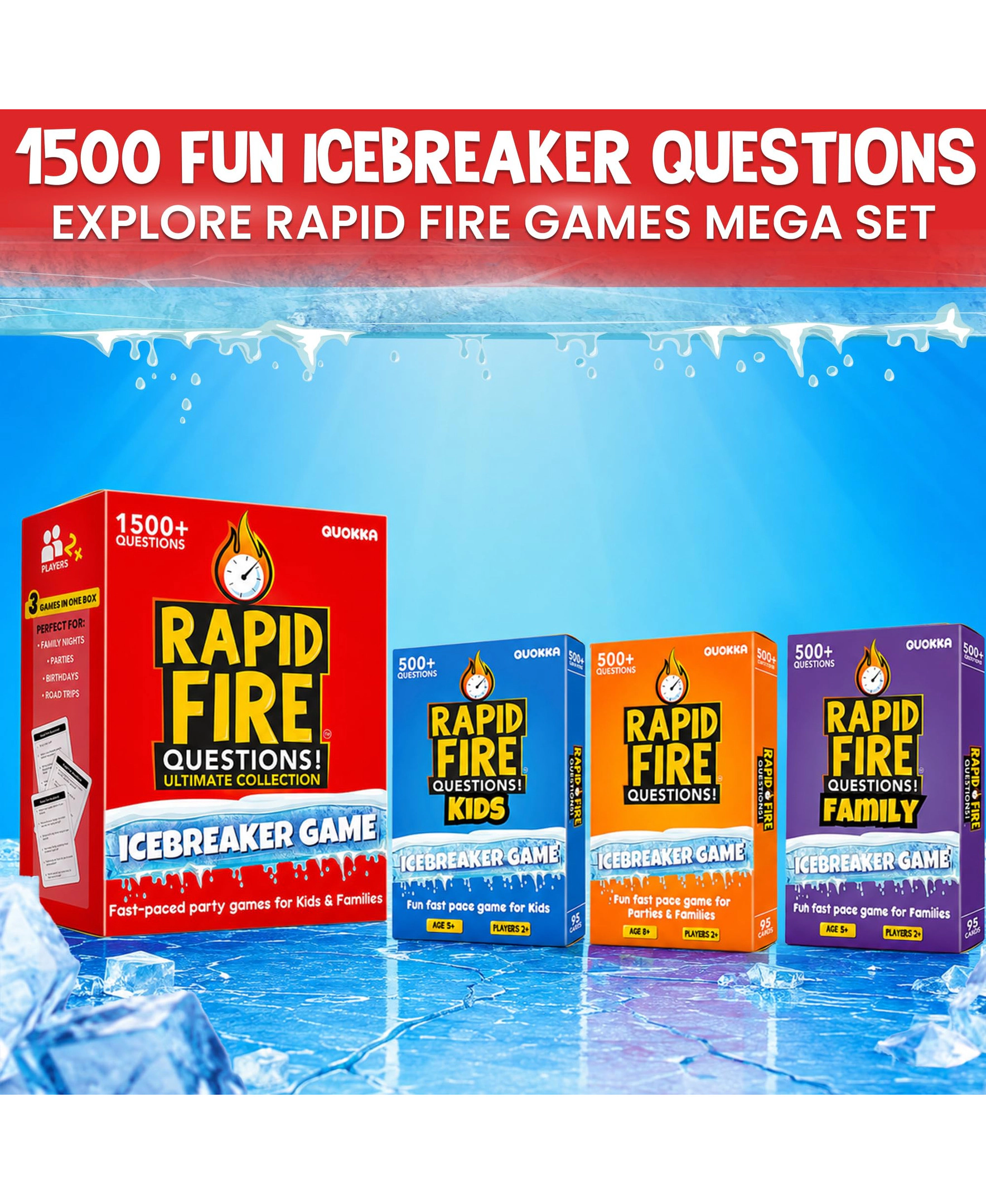 QUOKKA Family Conversation Cards Game - Icebreaker for Kids