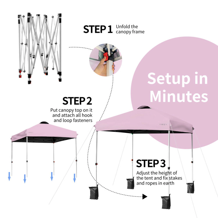 Hivvago Easy Setup Pop-Up Canopy Tent with Rolling Carry Bag