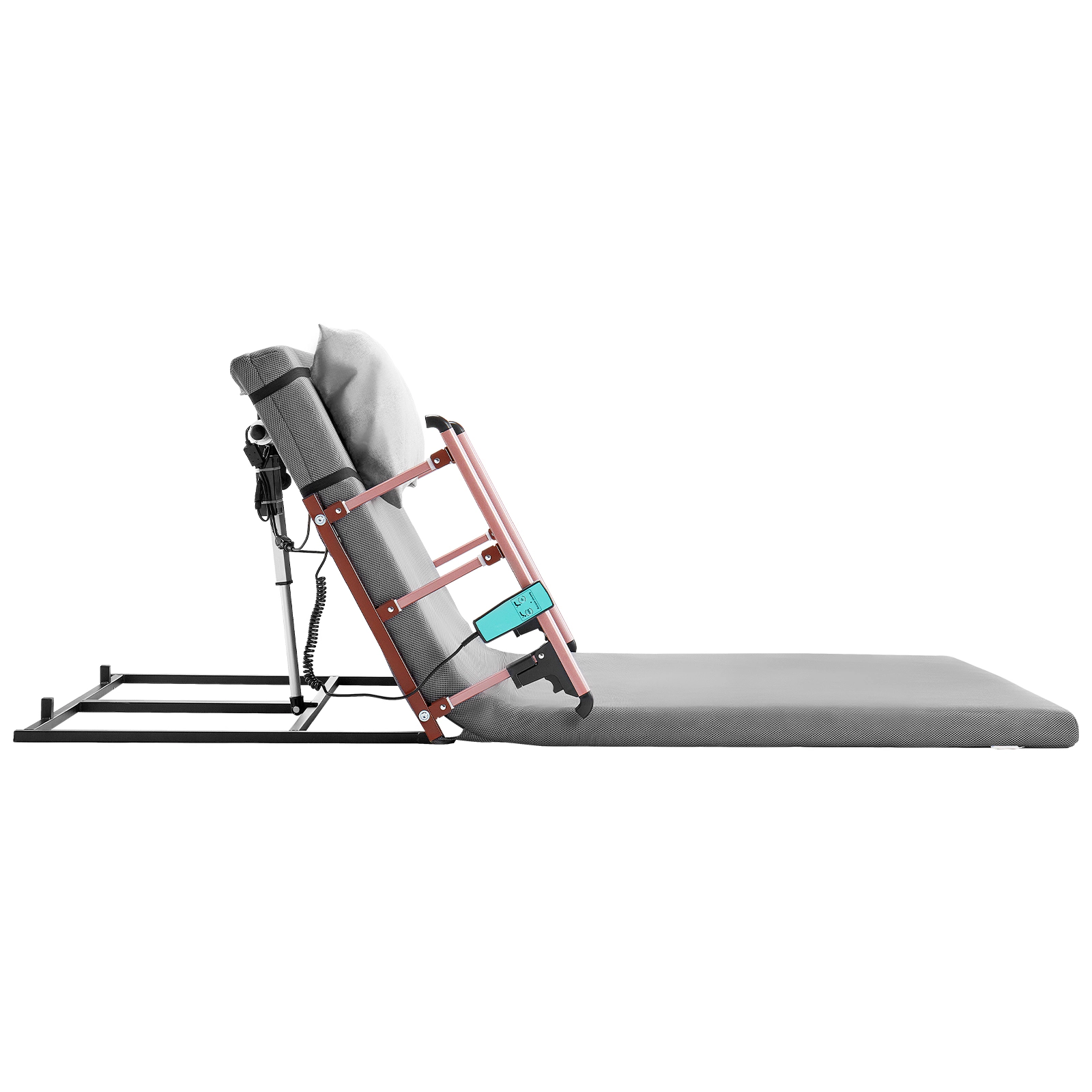 HONGGE Electric Lifting Backrest for Bed, 300 lbs Capacity, 4-68° Adjustable Lifting Bed Backrest, with Guardrail
