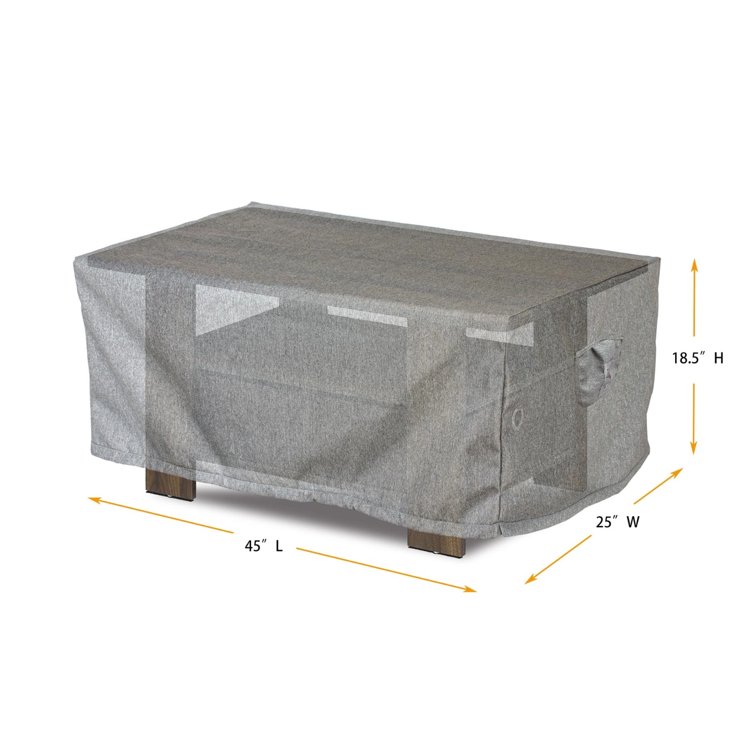 Summerset Shield Platinum 3-Layer Water Resistant Outdoor Coffee Table Cover - 45x25", Grey Melange