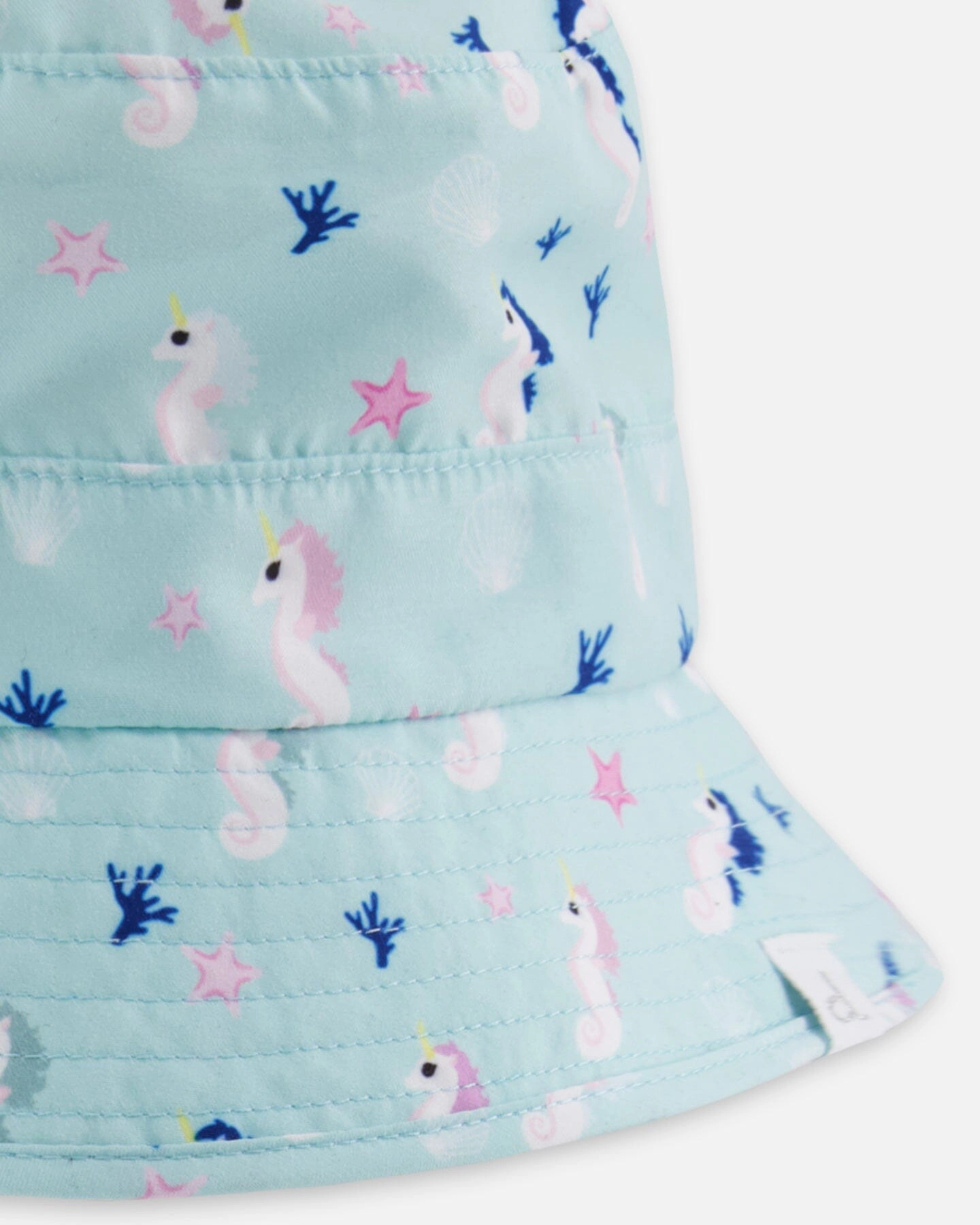 Deux par Deux Girls Beach Hat Seahorse Print
