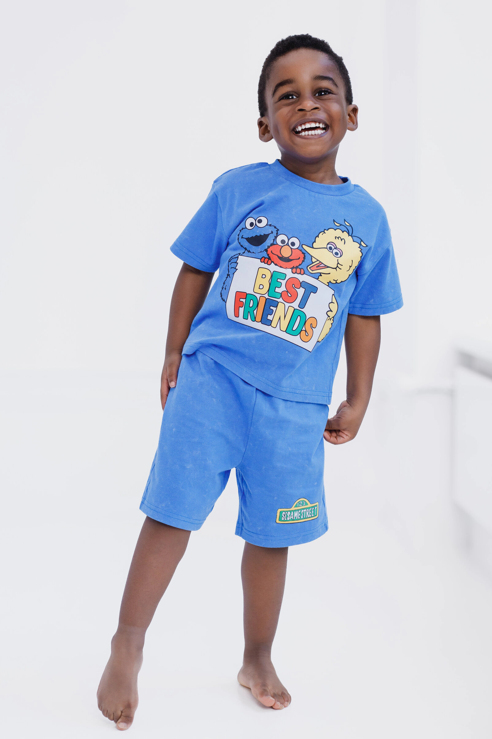 Sesame Street Boys' 2-Piece T-Shirt and Shorts Set
