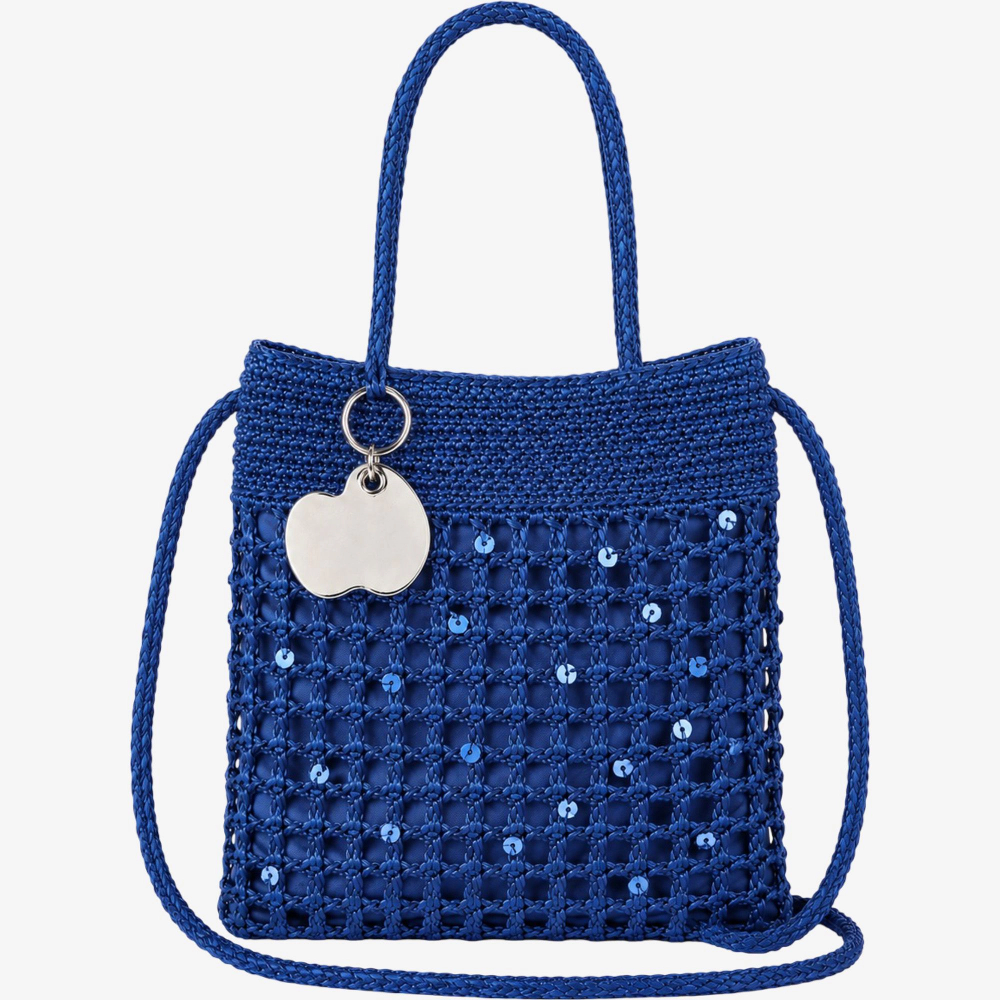 Alilang Women's Hand-Crocheted Sequin Crossbody Bag Small Square Shoulder for Phone and Essentials