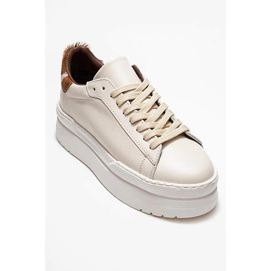 Forever & Always Womens Anabel Leather Platform Sneakers