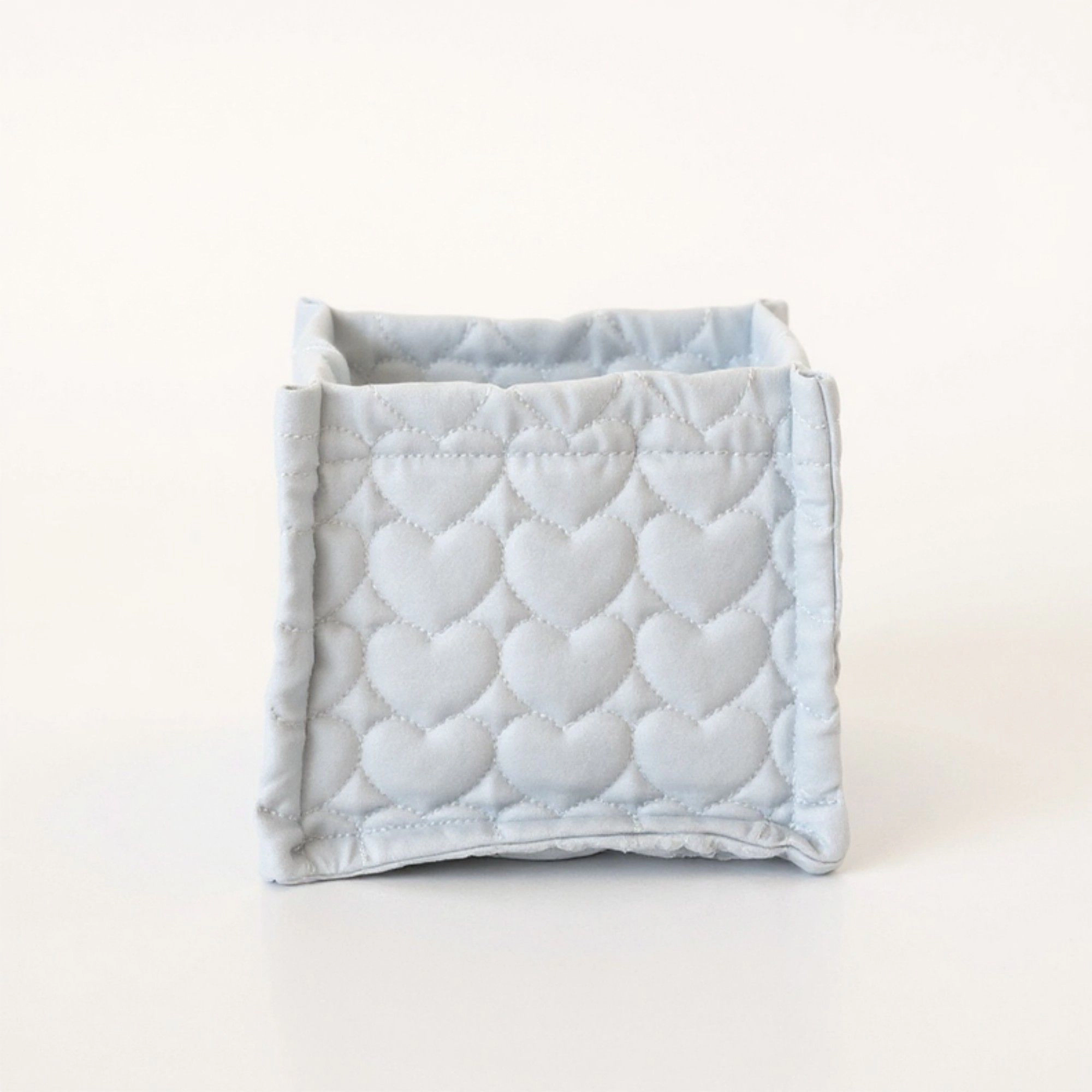 Alilang Unisex Quilted Heart Pattern Fabric Storage Box Organizer